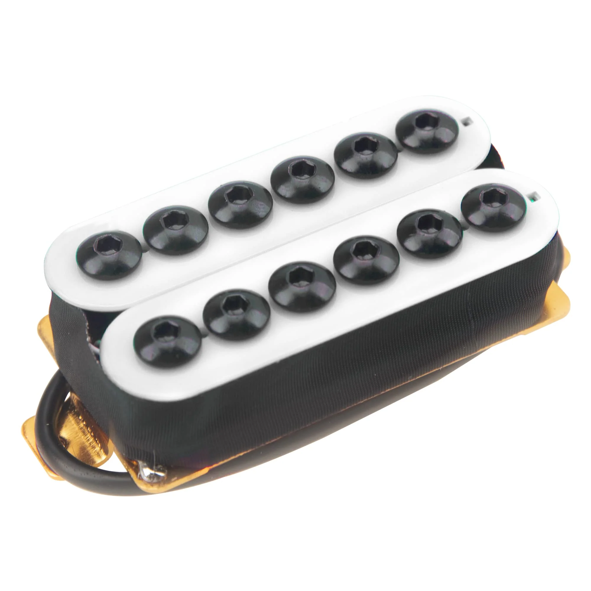 2Pcs Yootones Adjustable Electric Guitar Humbucker Double Coil Pickup Neck 50mm Bridge 52mm Compatible with ST SQ LP Guitar Instrument (White) White - Image 3