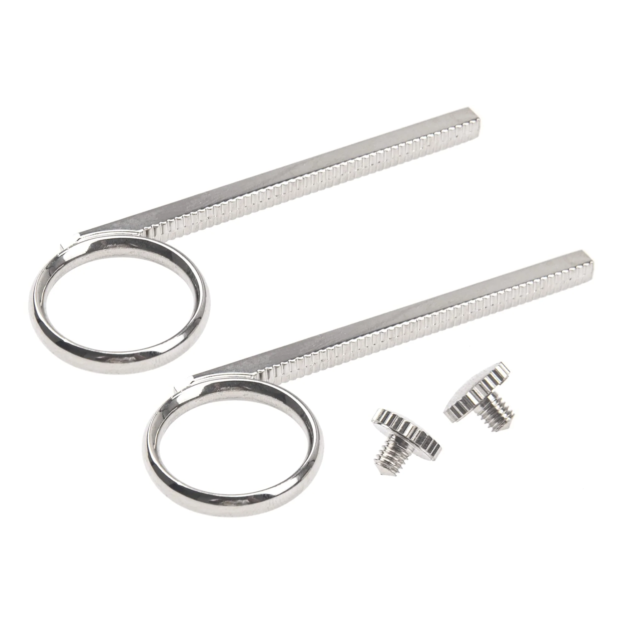 2Set Yootones Trumpet Slide Finger Ring with Fix Screw Kit Compatible with Trumpet Repairing Accessories (Silver)