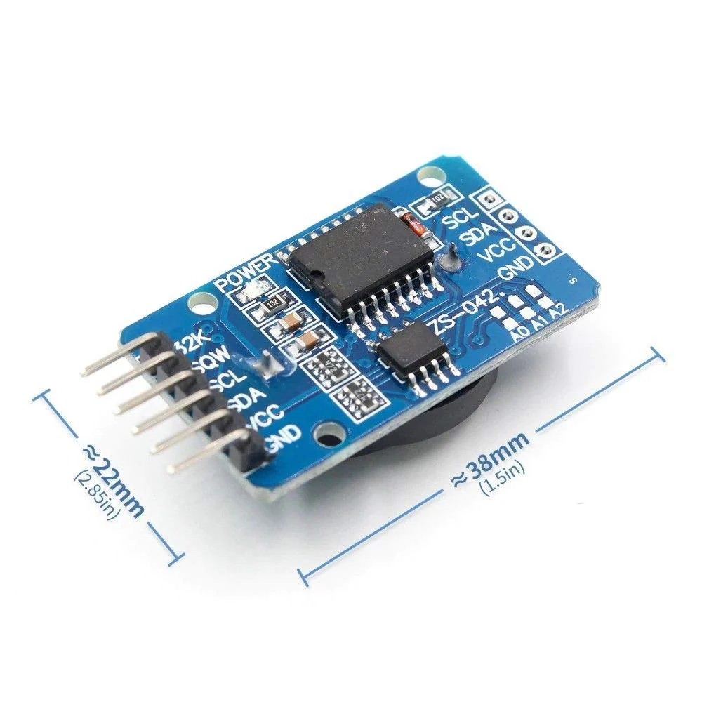 2xpcs DS3231 AT24C32 IIC Module Precision Clock for Arduino | 2xpcs I2C Module Tiny DS3231 AT24C32 Precision Real Time Clock Module for Arduino - Image 5