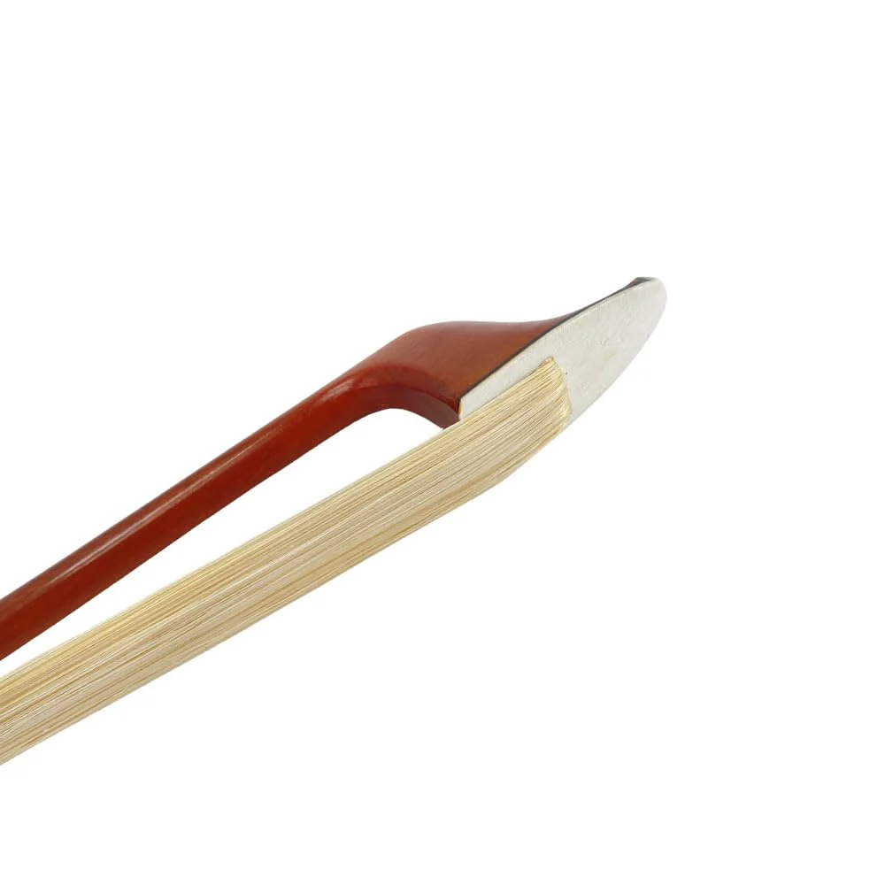 3/4 size Double bass bow Brazilwood Ebony Frog Natural Mongolian HorseHair Well Balance (French Style) French Style Pearl Eye Inlay - Image 6