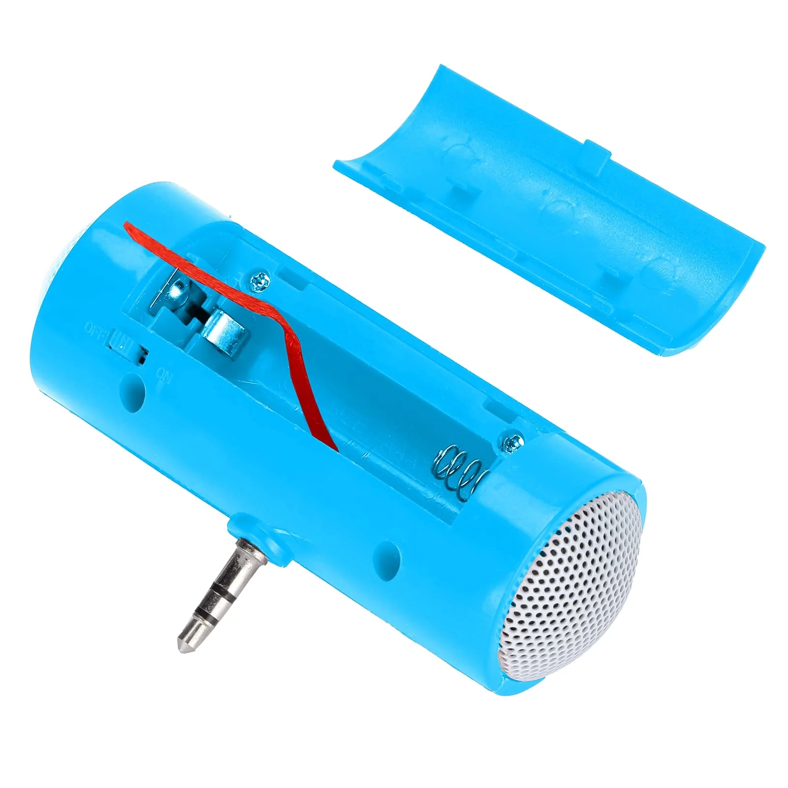 3.5 mm Jack Stereo Mini Speaker Portable Plug in Speaker for Mobile Phones and Tablets Plug in Speakers Mini Speaker with Aux Input Pillow for Sleeping Extern (Blue) Blue - Image 4