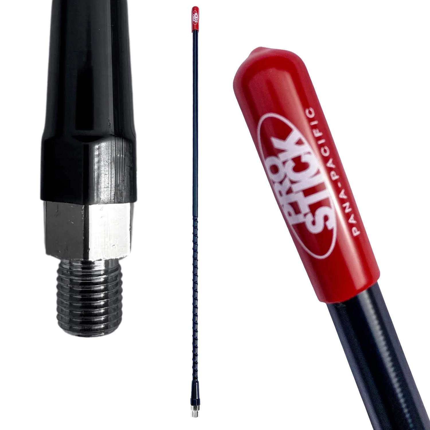 3` Foot Fiberglass 1000 Watt - Black CB Radio Antenna