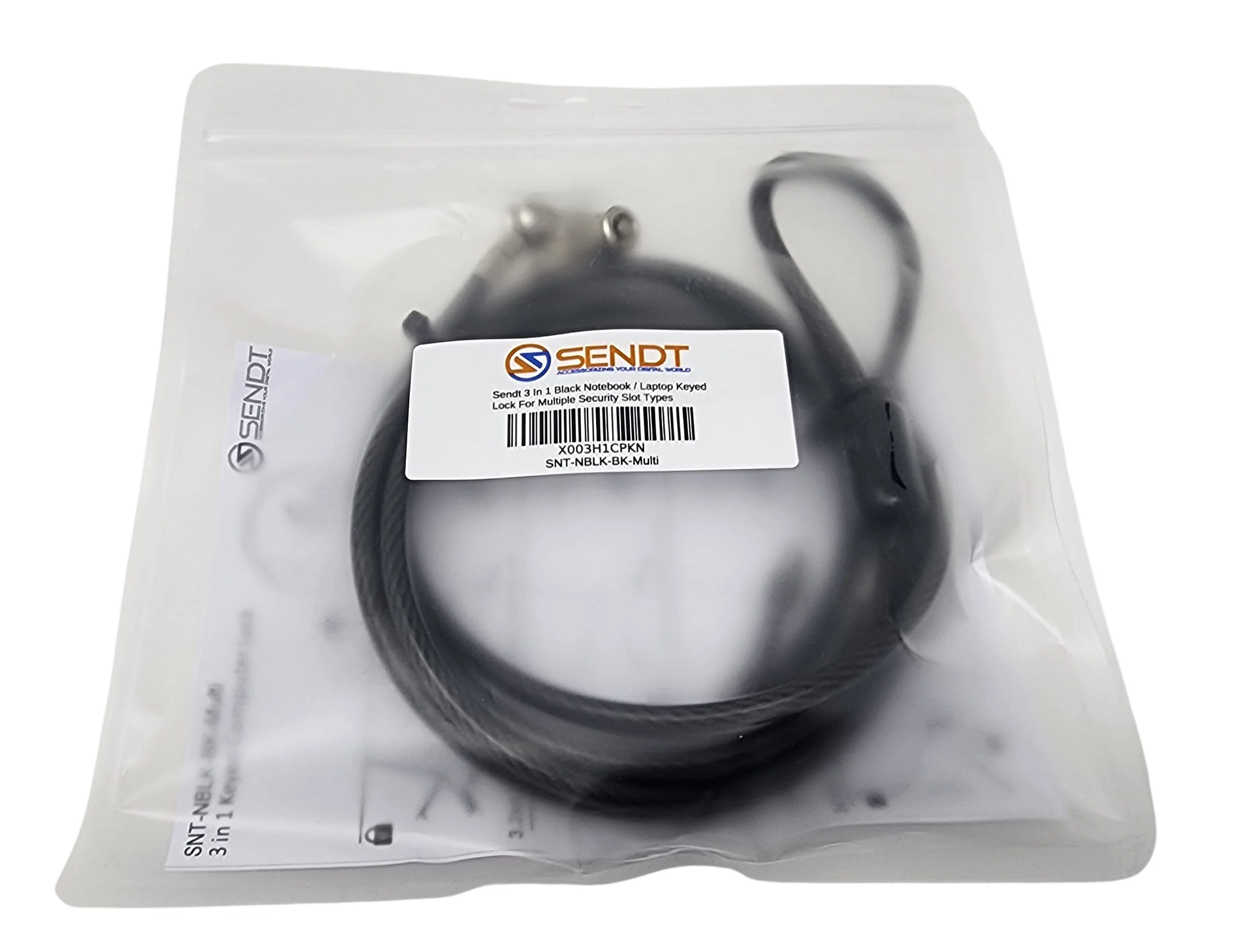 3 in 1 Black Notebook/Laptop Lock for Kensington, Nano, and Wedge Security Slots - Image 4