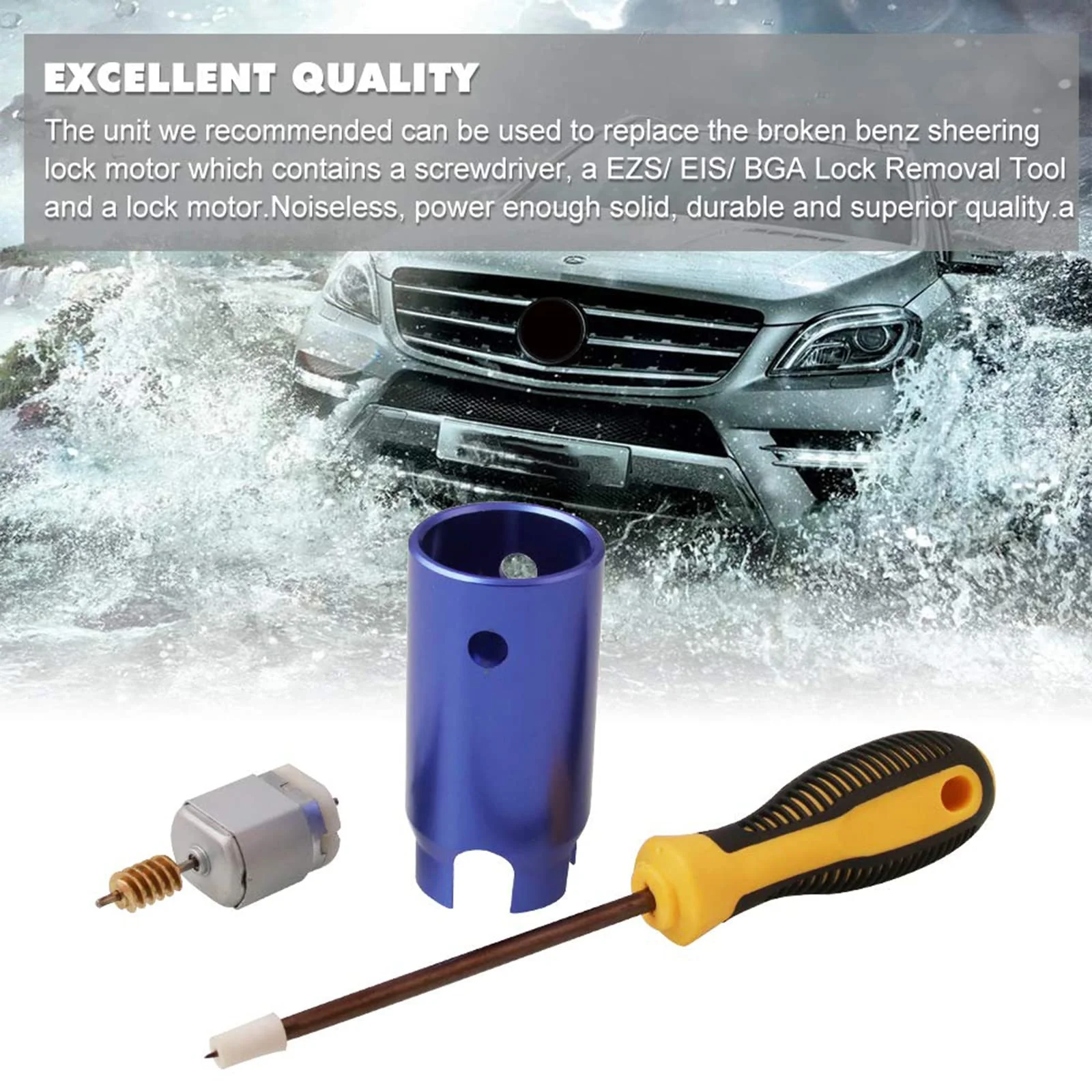 3 in 1 ELV Steering Wheel Lock Electric Motor,Direction Lock Motor Lock Disassembler Pin Disassembler for Mercedes Benz Ignition Lock Dowel Pin Removal Tool Kit - Image 2