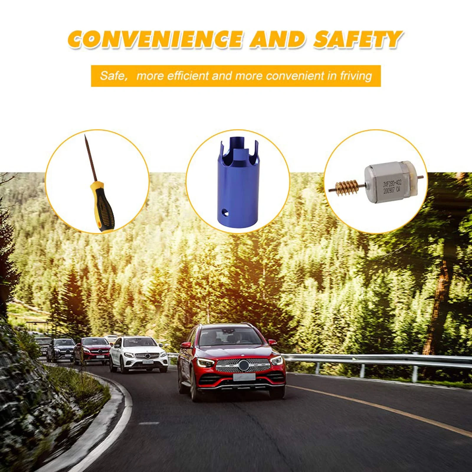 3 in 1 ELV Steering Wheel Lock Electric Motor,Direction Lock Motor Lock Disassembler Pin Disassembler for Mercedes Benz Ignition Lock Dowel Pin Removal Tool Kit - Image 3
