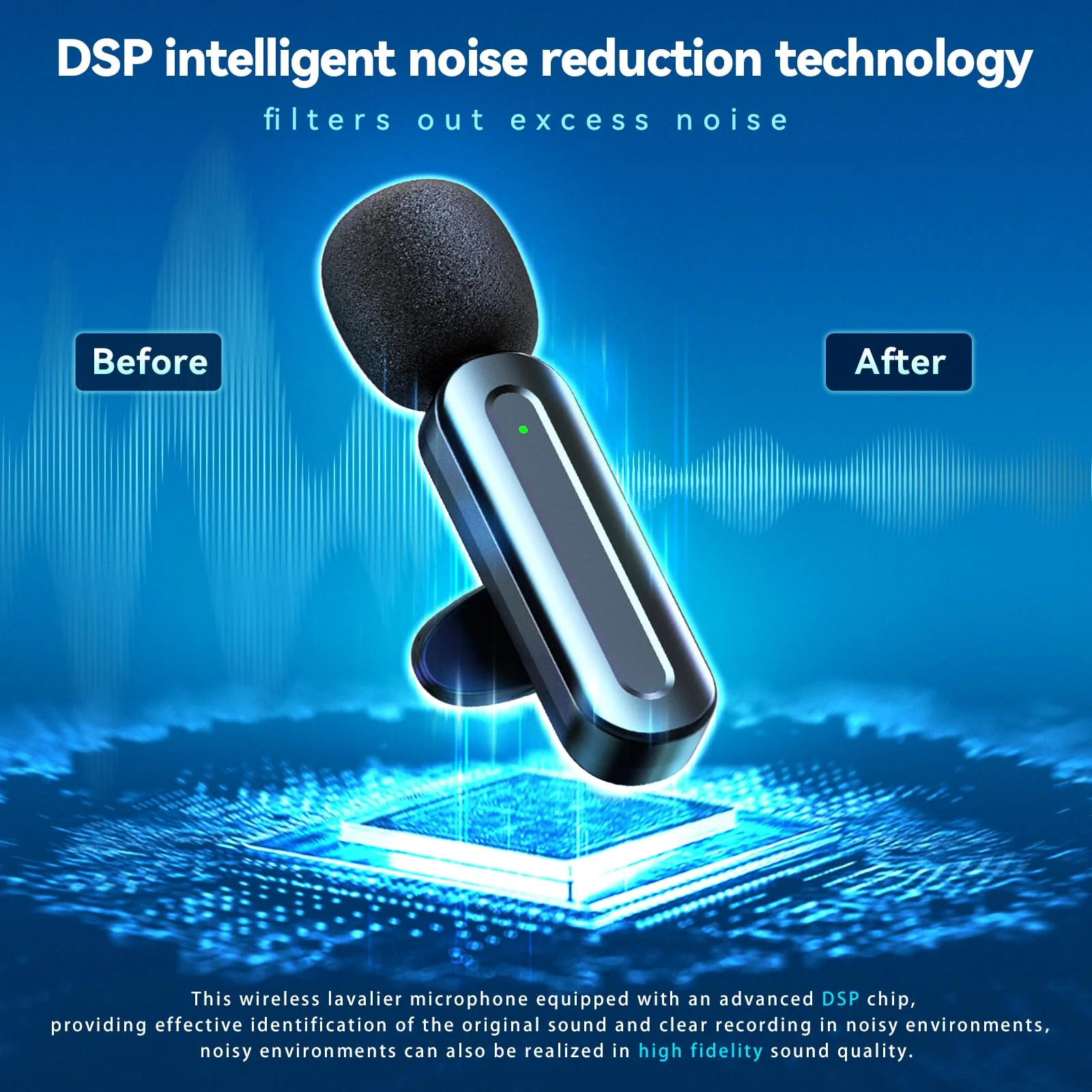 3 in 1 Wireless Lavalier Microphones for iPhone,Android,USB-C,Camera,Built-in Reduction ChipNoise,Plug-Play, 2.4G Ultra-Low Delay Mini Microphone for Interview/tiktok/Vlog/YouTube(3 MIC) 3MIC-3IN-1 - Image 2