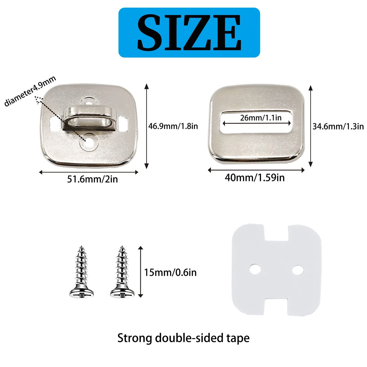 3 Pack Anti Theft Self Adhesive Security Plate for Cables to Lock Down Laptops, Mac Book, Tablets, iPad, or Other Computer Anchor-3Pack - Image 2