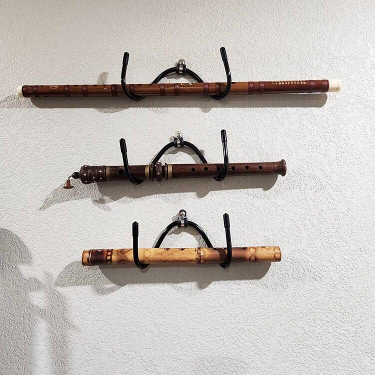 3 Pack Flute Wall Mount Hanger, Flute Wall Hanger Holder Flute Shelf Flute Display Rack - Keeps your instrument within easy reach to play more often;Keeps instrument away from curious pets - Image 5