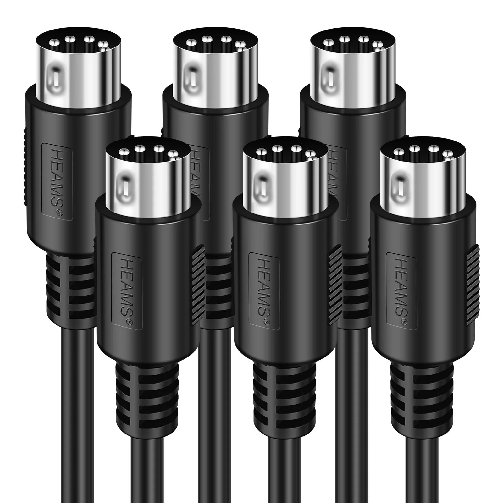 3 Pack Premium 3FT MIDI Cable, Stable & Fast Transmission and Long-lasting MIDI Cables, Male to Male 5-Pin MIDI Cable for MIDI Keyboard, Electronic Piano, Electronic Drum 3 Pack
