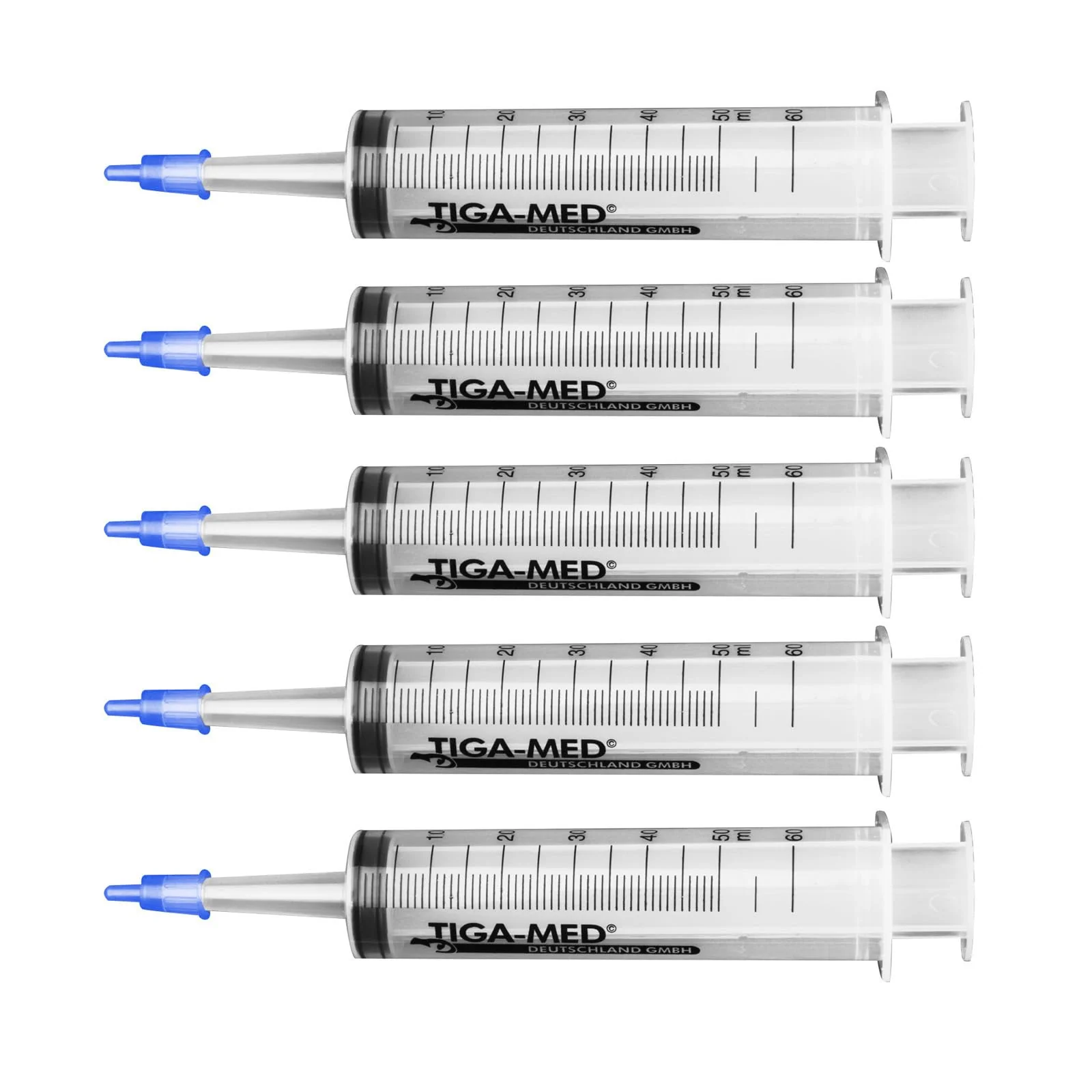 3-Part Syringes Catheter Tip Syringes Set 50/60 ml 10 Original Tiga-Med Quality