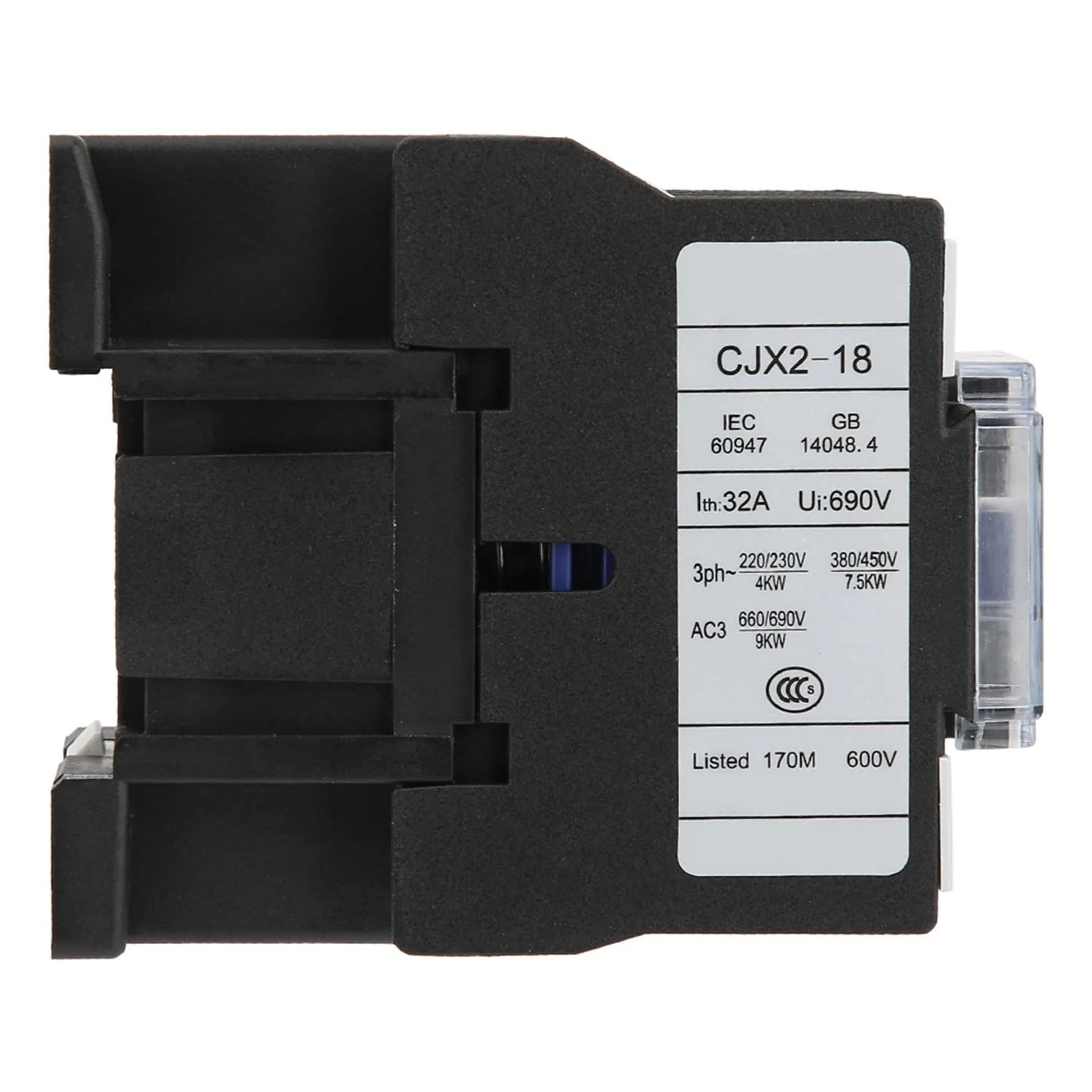 3-Pin Contactor CJX2-1810 24/36/48/110 / 380V AC Rail Coil (380V AC) - Image 8
