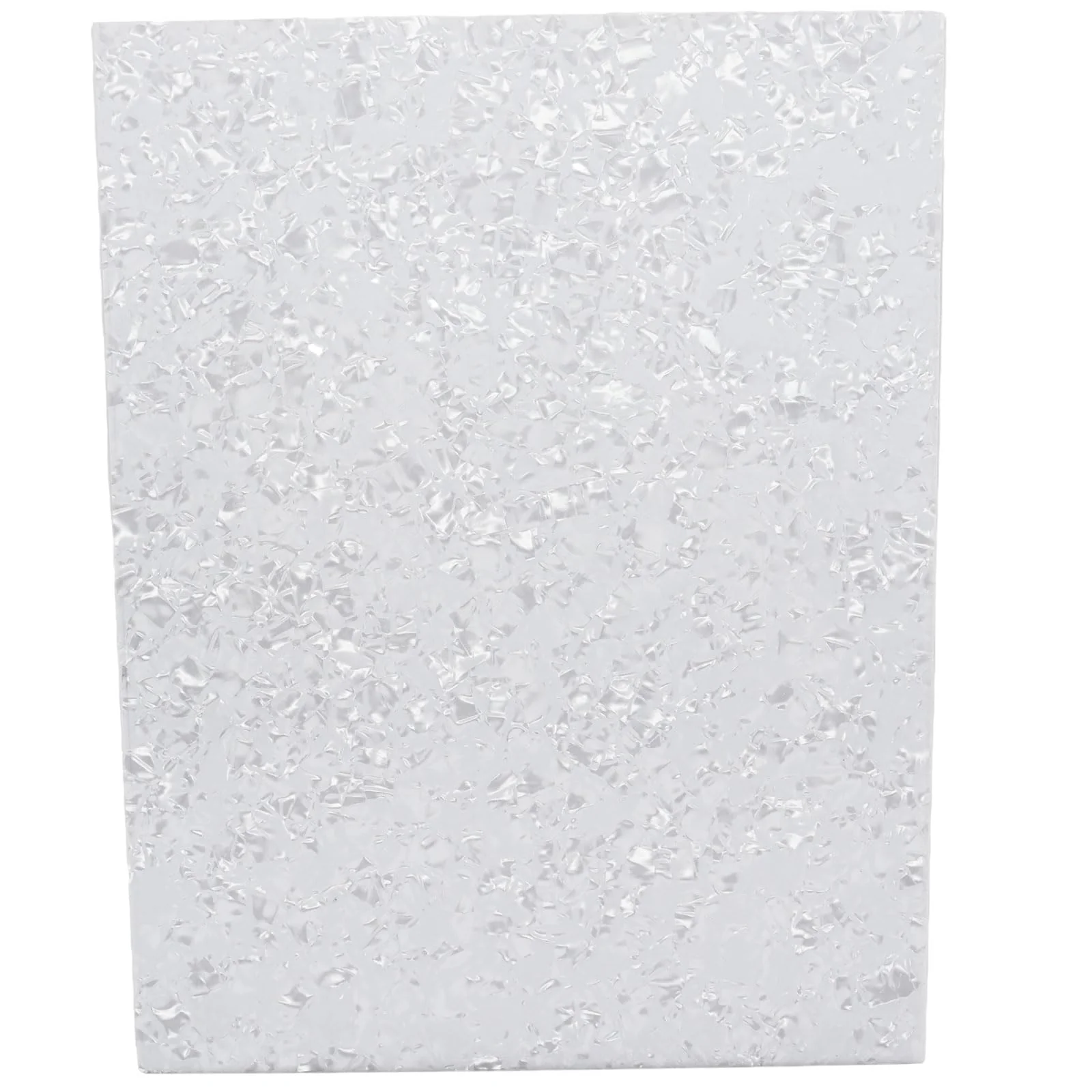 3-Ply 9.5x12 Inch Guitar and Bass Material Blank Pick Guard Scratch Plate Sheet for Jazz Precision Bass Blank Strat Tele Electric Guitar Scratch Plate Material DIY Replacement Backplate(White pearl) White pearl