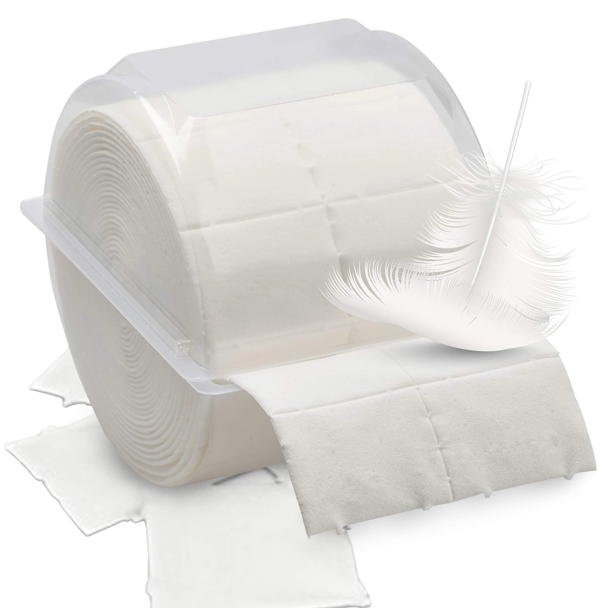 300x Cellulose Swabs Cellulose Swabs 5 x 4 cm in Disposable Box Kosmetex