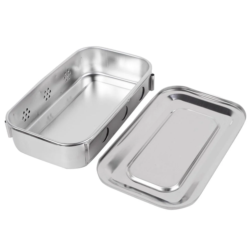 304 Stainless Steel Medical Sterilizer Box Surgical Instruments Storage Boxes for Professional Surgery, Veterinarians, Beauty Salon, Dentist Use (6 Inch (with Holes) - Image 4