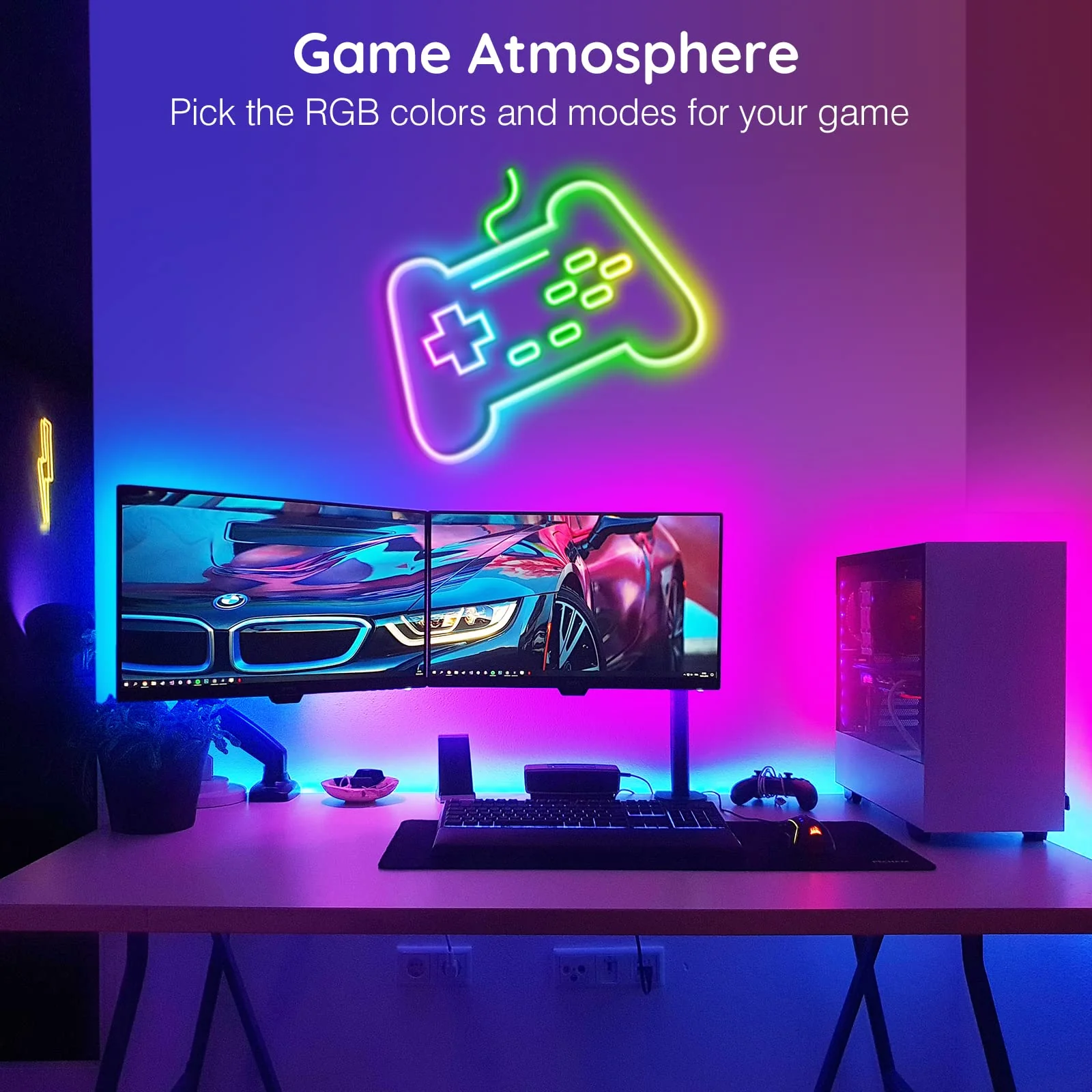 32.8Ft Neon Rope Lights,Flexible Led Rope Lights Control with App/Remote,Multiple Modes RopeLights,IP65 Outdoor RGB Led Neon Lights NonWater Resistant,Music Sync Gaming Led NeonLight Strip 32.8FT - Image 3