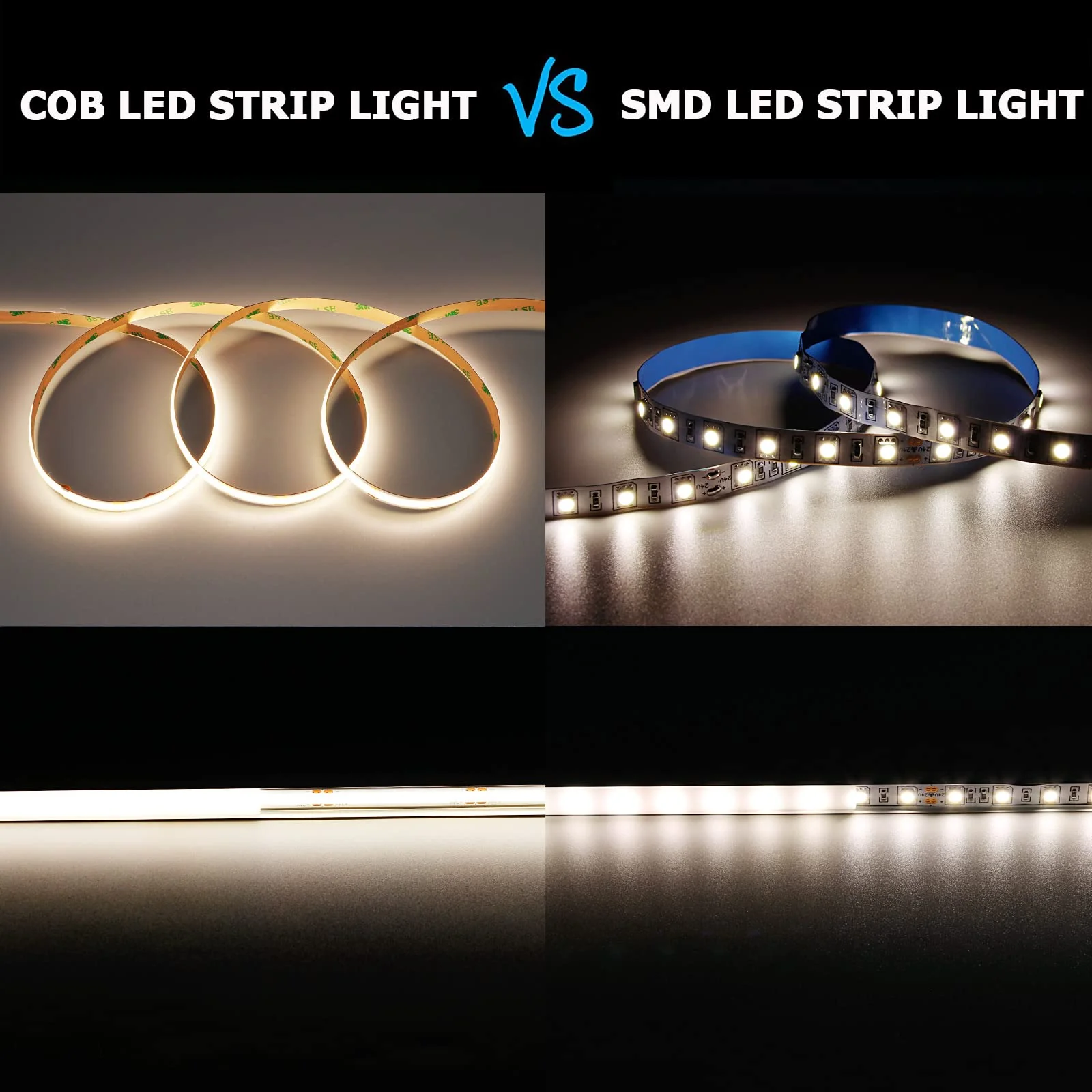 32.8ft(10M) 24V COB LED Strip Light Natural White 4000K 3840LED CRI 93+ 6800lm Uniform Glow Dotless IP20 Not Waterproof Flexible LED Tape Lights for DIY Bedroom Home Decor(No Power Supply) 10 meters - Image 2