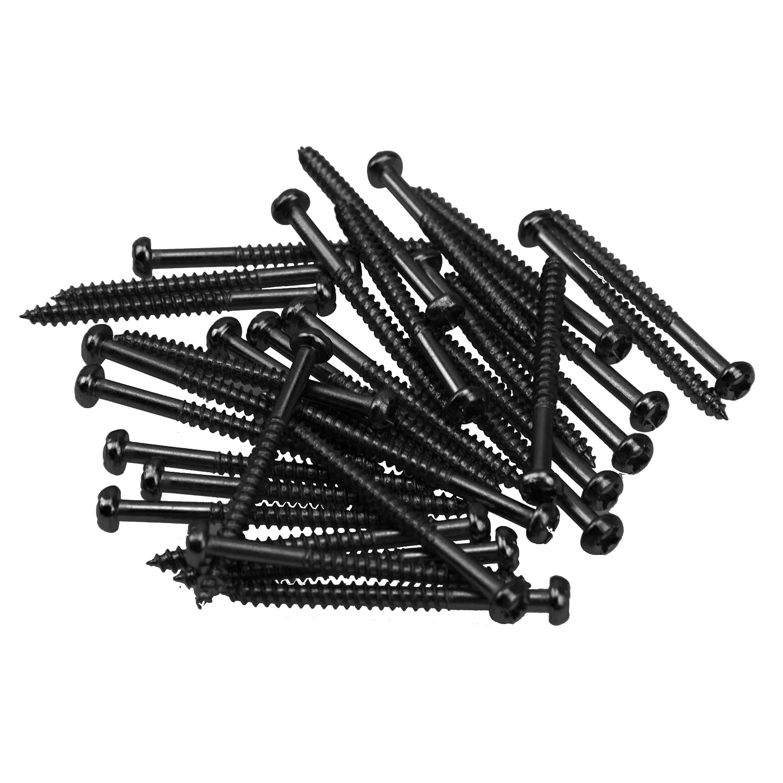 32Pcs Yootones Bass Pickup Mounting Screws Springs Compatible with P Bass Jazz Bass or P90 Pickups (Black) Black - Image 2