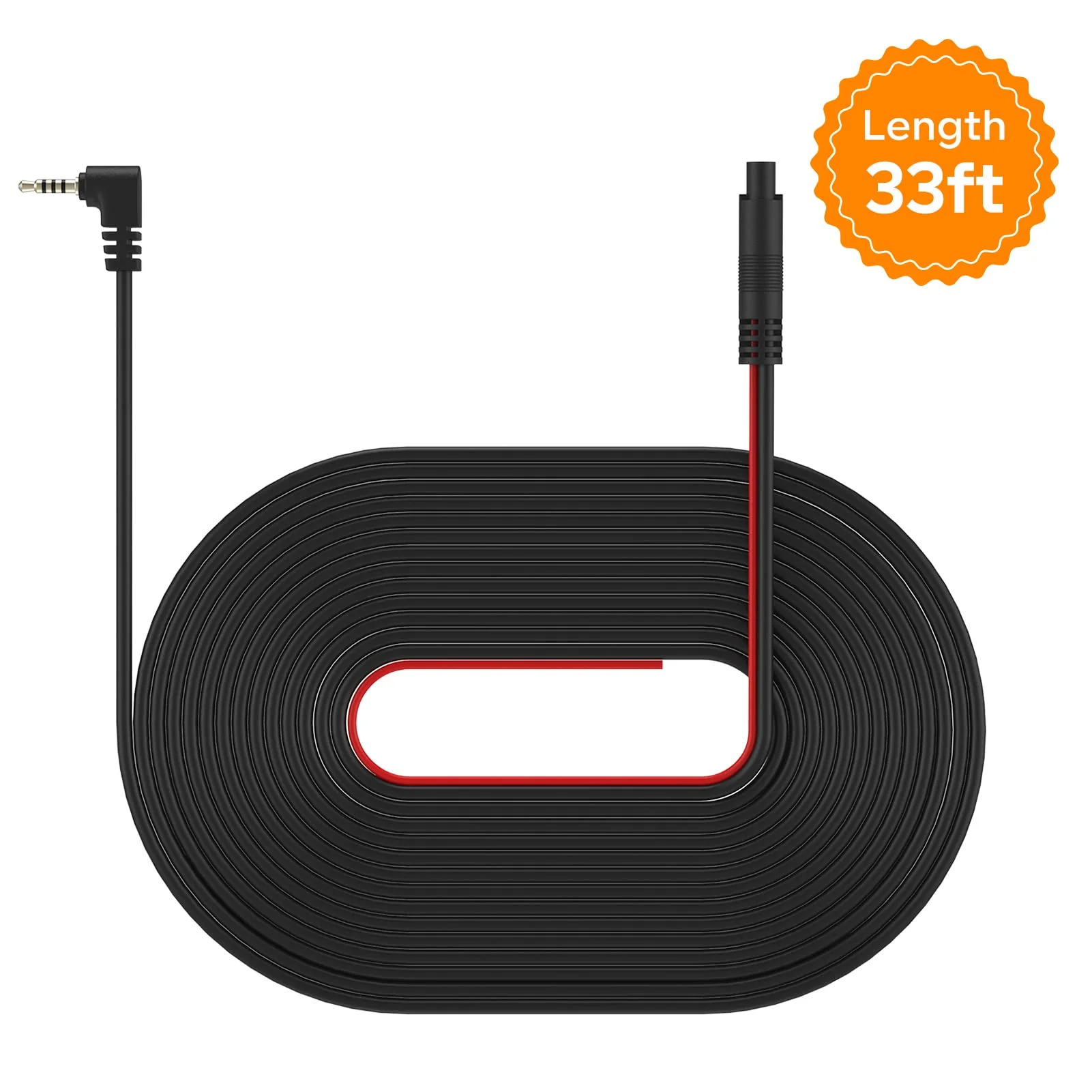 33 Feet Rear Camera Extension Cable, 2.5mm to 4-Pin Dash Cam Rearview Backup Camera Extension Cord - Image 4