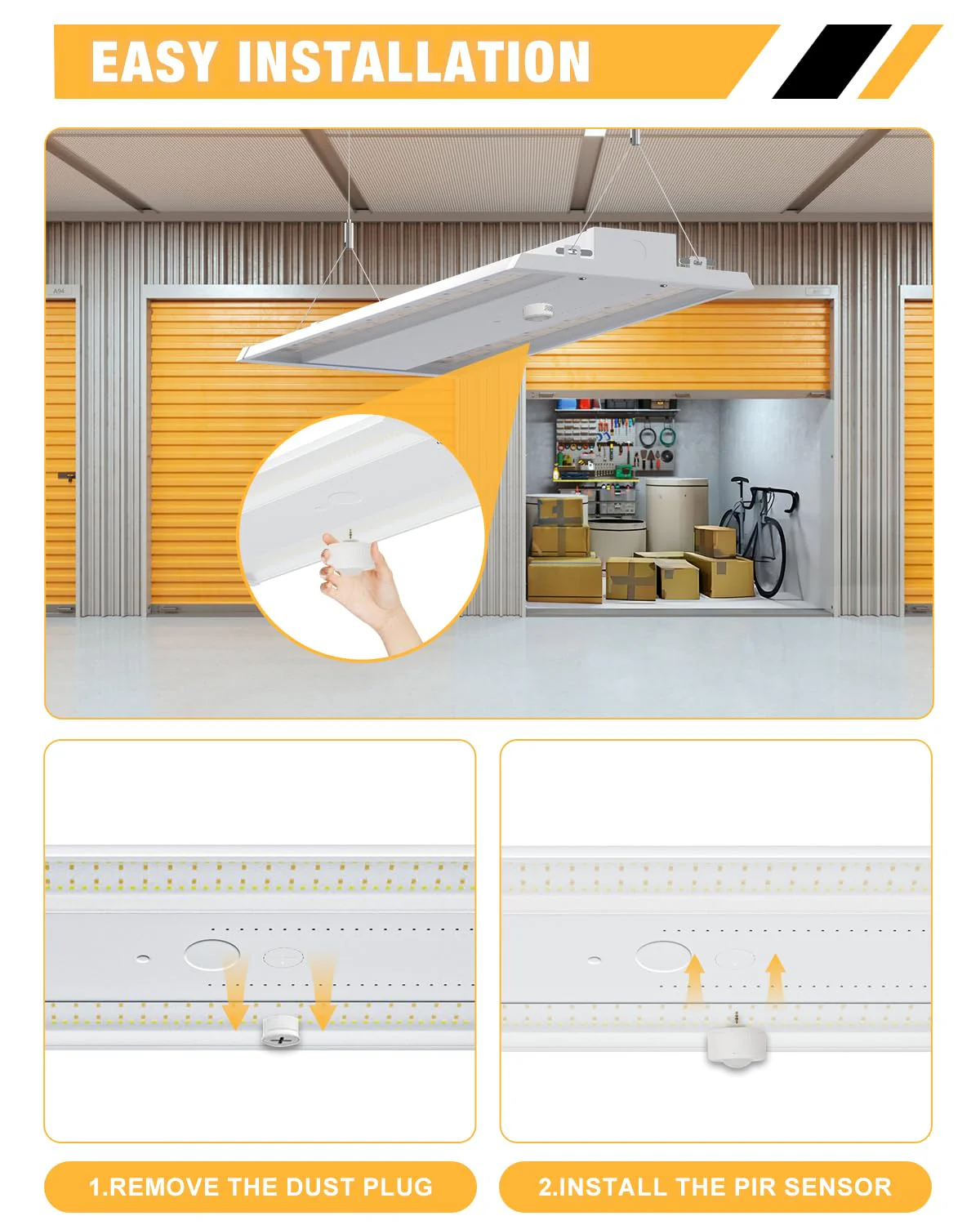 360 Degree PIR Occupancy Motion Sensor for LED Linear High Bay Light, 40FT Ceiling & 50FT Wall Mount Detection Diameter, Commercial/Industrial Grade, 1 Pack - Image 6