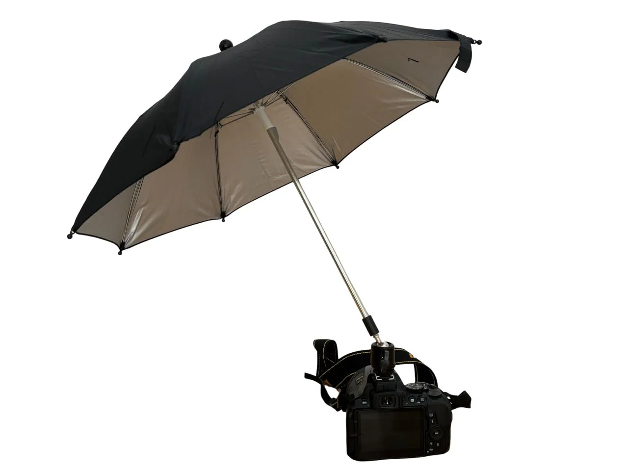 360° Swivel Camera Umbrella with Hot Shoe,Camera Sun Shade,Camera Rain Cover (Large-50cm) Large-50cm - Image 2