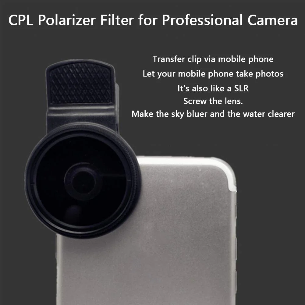 37MM Circular Universal Portable Polarizer Camera Lens CPL Filter Professional(Black) - Image 2