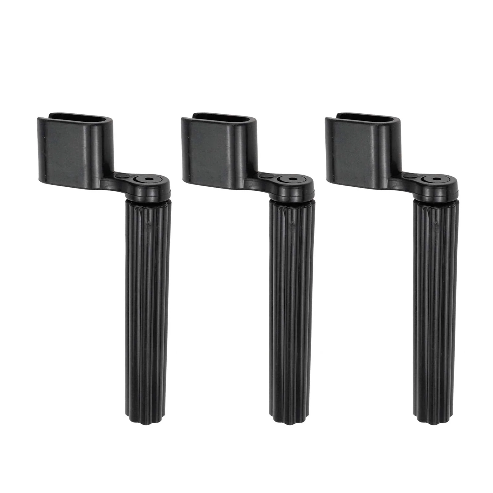 3PCS Acoustic Electric Guitar String Winder Peg Bridge Pin Tool Plastic Black