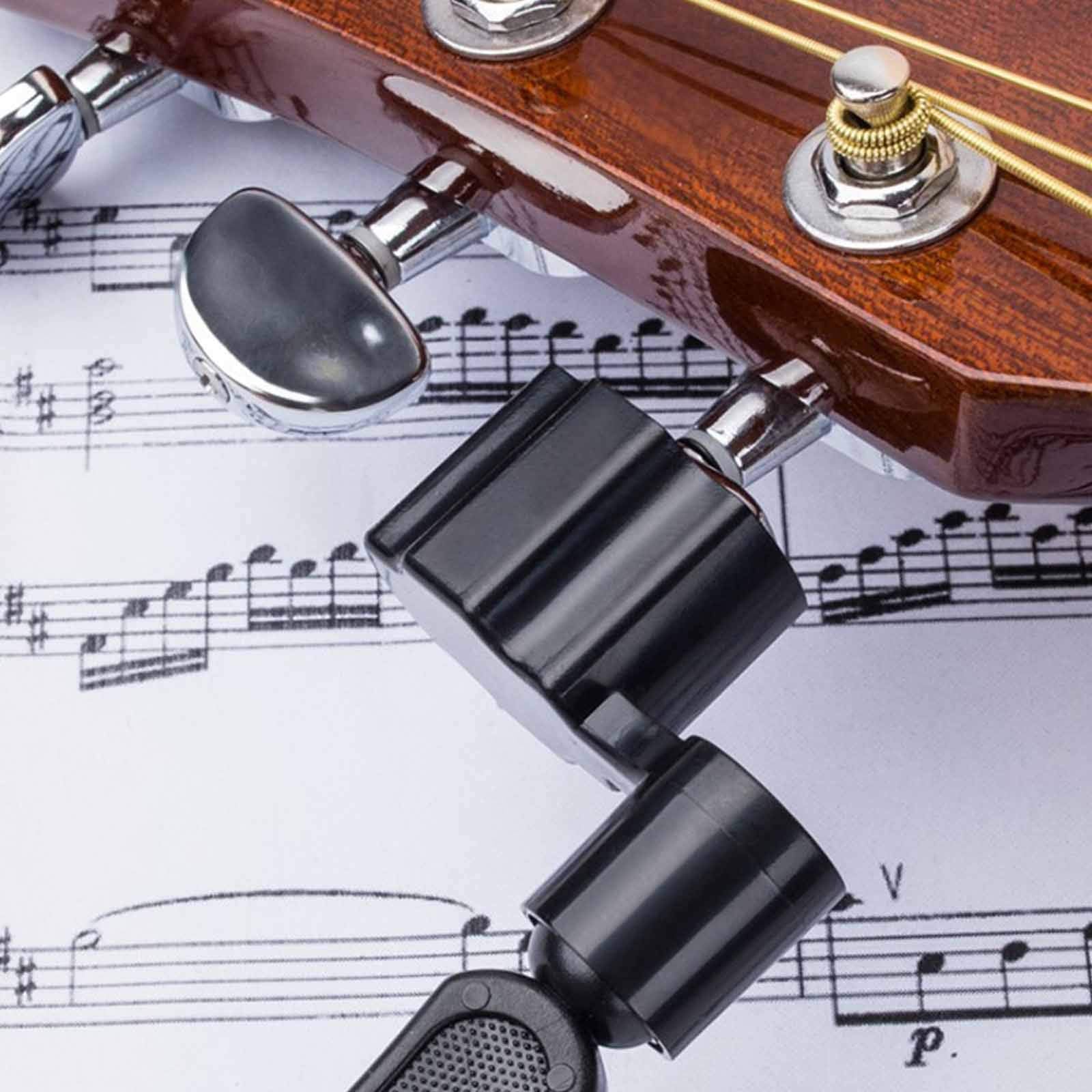 3PCS Acoustic Electric Guitar String Winder Peg Bridge Pin Tool Plastic Black - Image 4