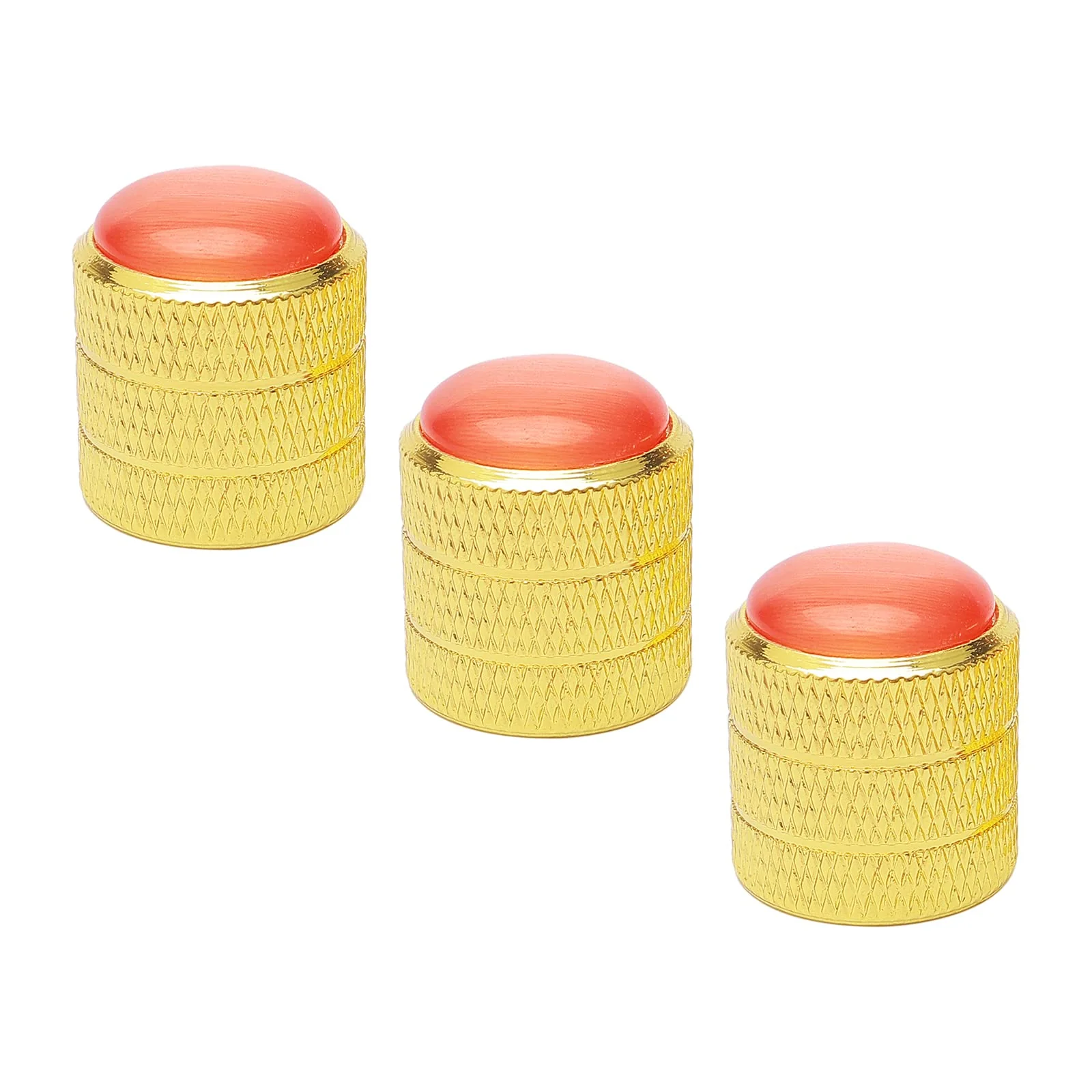 3PCS Gold Metal Guitar Speed Control Knobs Volume Tone Control Knobs with Red Dome for 6mm Shaft Pots - Image 5
