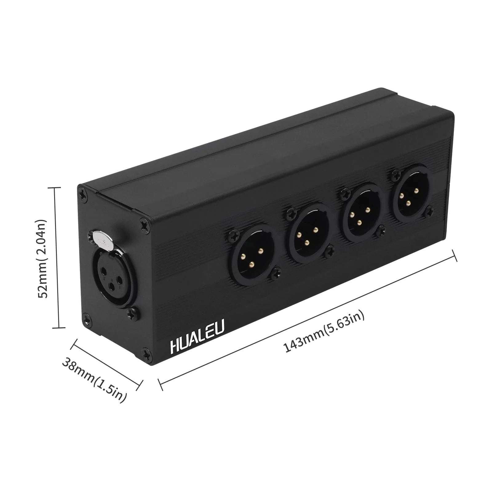 3Pin XLR 1 Female to 4 Male Splitter,4Way XLR Single Input to Four Output Parallel Connection Adapter,One Input to 4 Output Audio DMX Adapter - Image 6