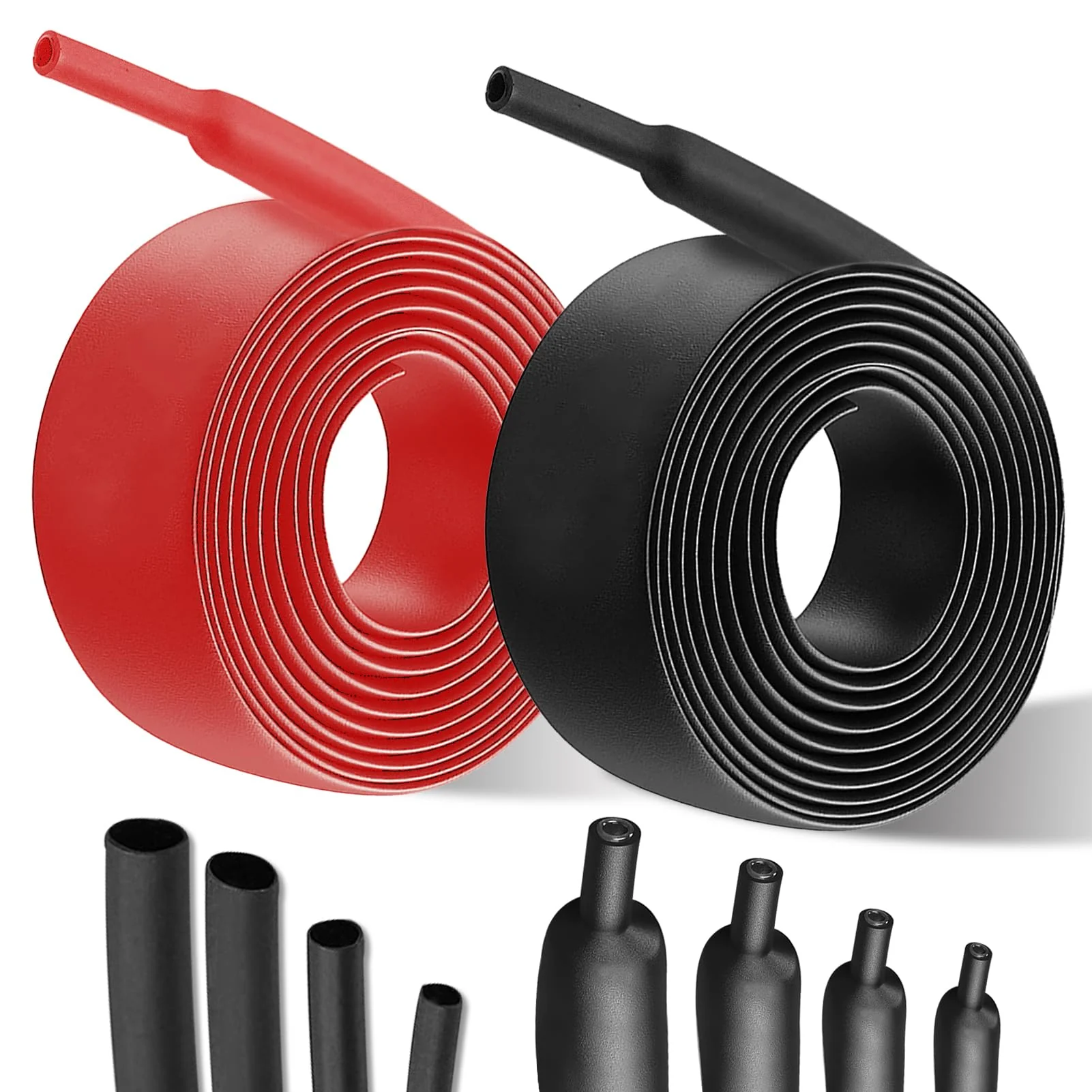 4:1 Heat Shrink Tubing, Diameter 12 mm & 2 m Heat Shrink Tubing, Sold by the Metre, Heat Shrink Tubing, Waterproof Insulation Tape for Cable Soldering Connections, Repairs, Cable Bundling (Red Ø12mm & 2m