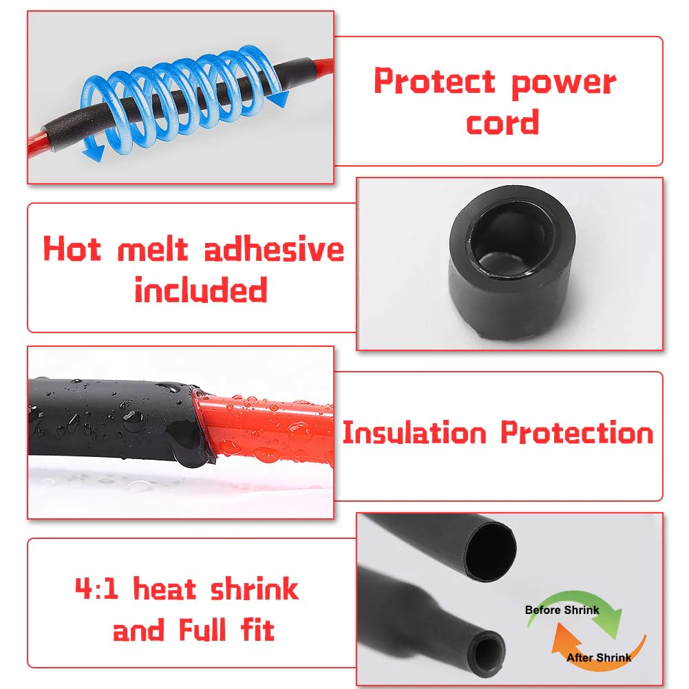 4:1 Heat Shrink Tubing, Diameter 12 mm & 2 m Heat Shrink Tubing, Sold by the Metre, Heat Shrink Tubing, Waterproof Insulation Tape for Cable Soldering Connections, Repairs, Cable Bundling (Red Ø12mm & 2m - Image 5