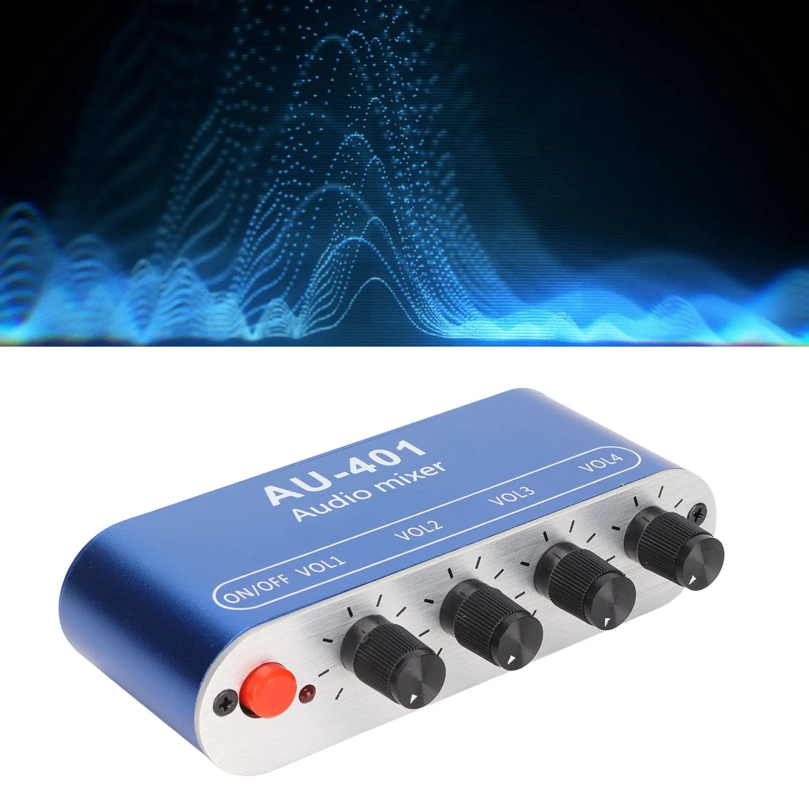 4 in 1 Out Mixer Stereo Switcher, Volume Adjustment Sound Mixer Selector, Mini DIY Headphones Amplifier, for PC Laptop Headphone Mobile Phone - Image 3