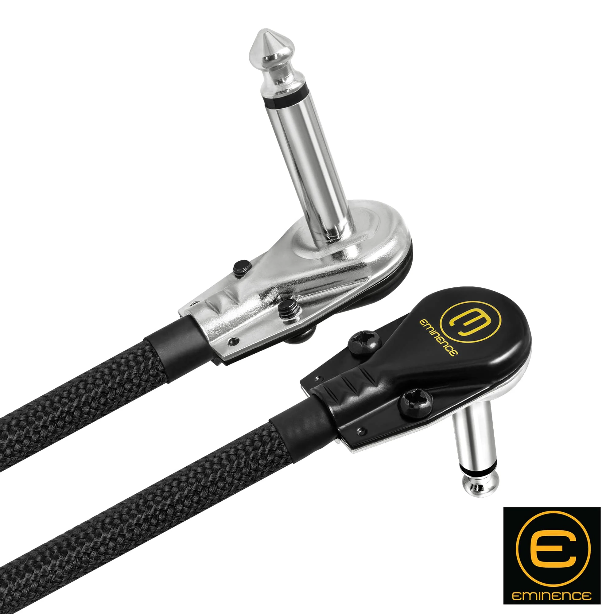 4 Inch x3 + 12 Inch x3 -Audioblast HQ-1 Braid (Black) - Flexible - Dual Shielded (100%) - Instrument Effects Pedal Patch Cable w/Low-Profile, R/A Pancake TS (6.35mm) Plugs & Dual Staggered Boots - Image 7