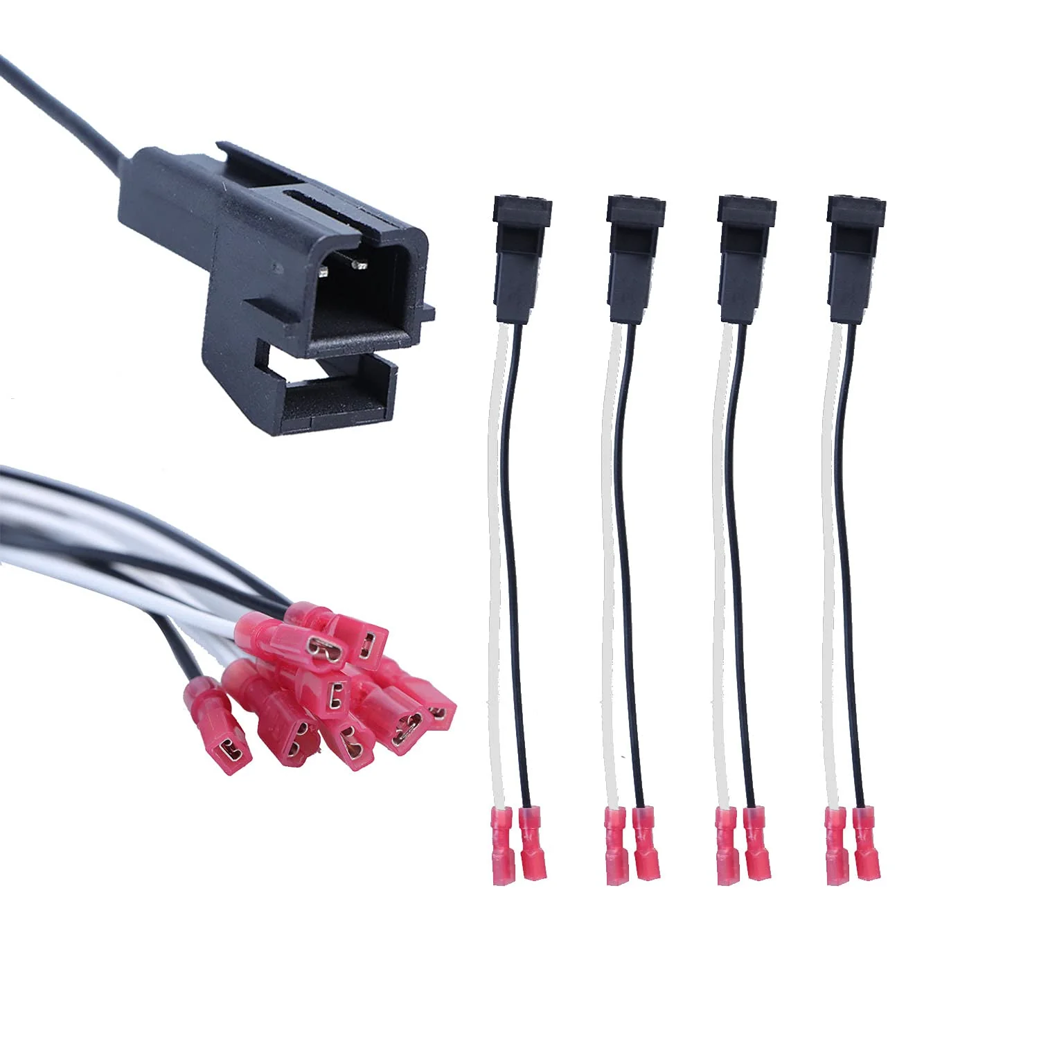 4 Pack Speaker Harness Replacement for GM Motors Buick Cadillac Chevy Oldsmobile Front Rear Door Speaker Wiring Harness Adapter 72-4568 - Door Speaker Replacement (72-4568) - Image 4