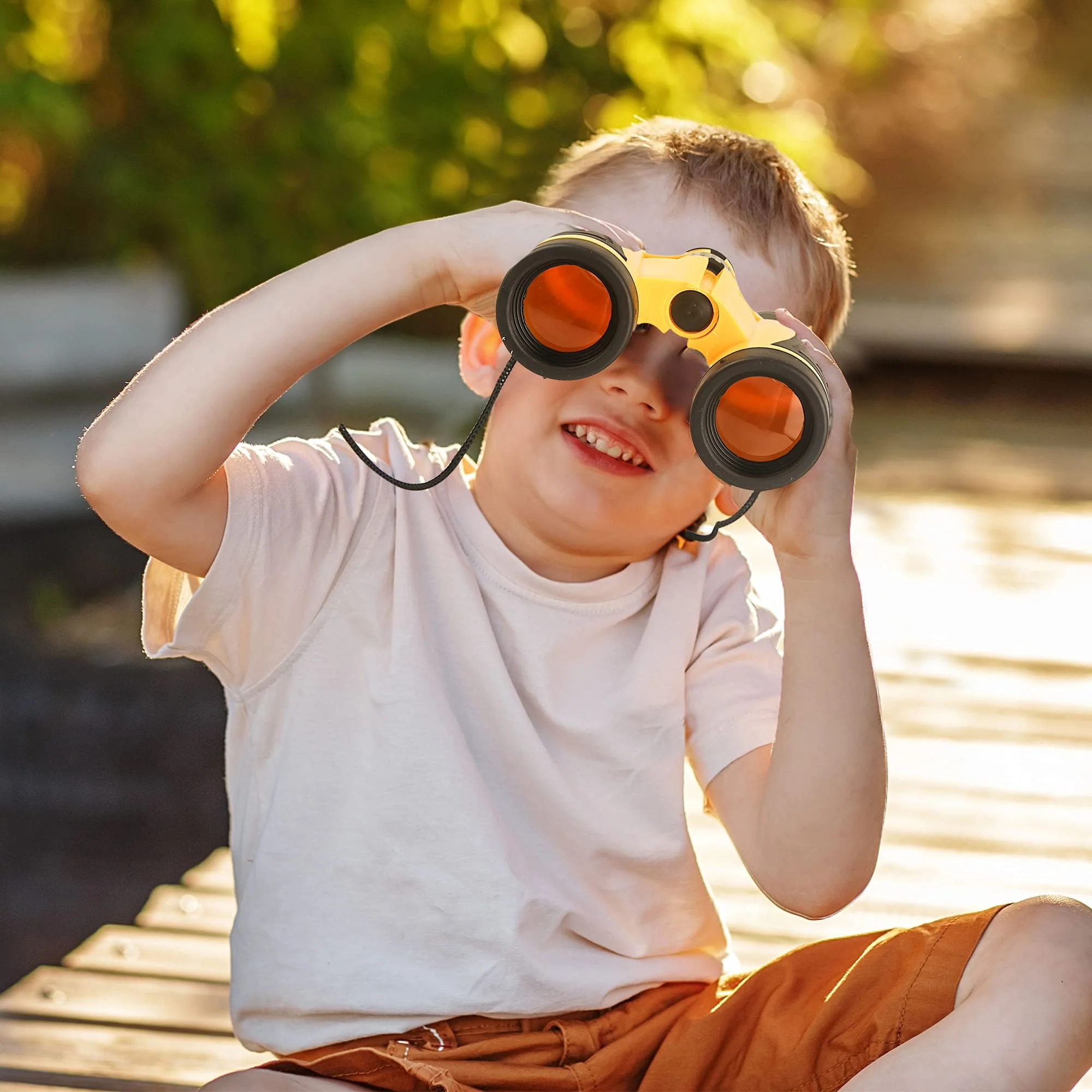4 Pieces Kids Binoculars Set Compact Binoculars for Kids Adults Mini Pocket Lightweight Binocular for Bird Watching Outdoor Hiking Travel - Image 6