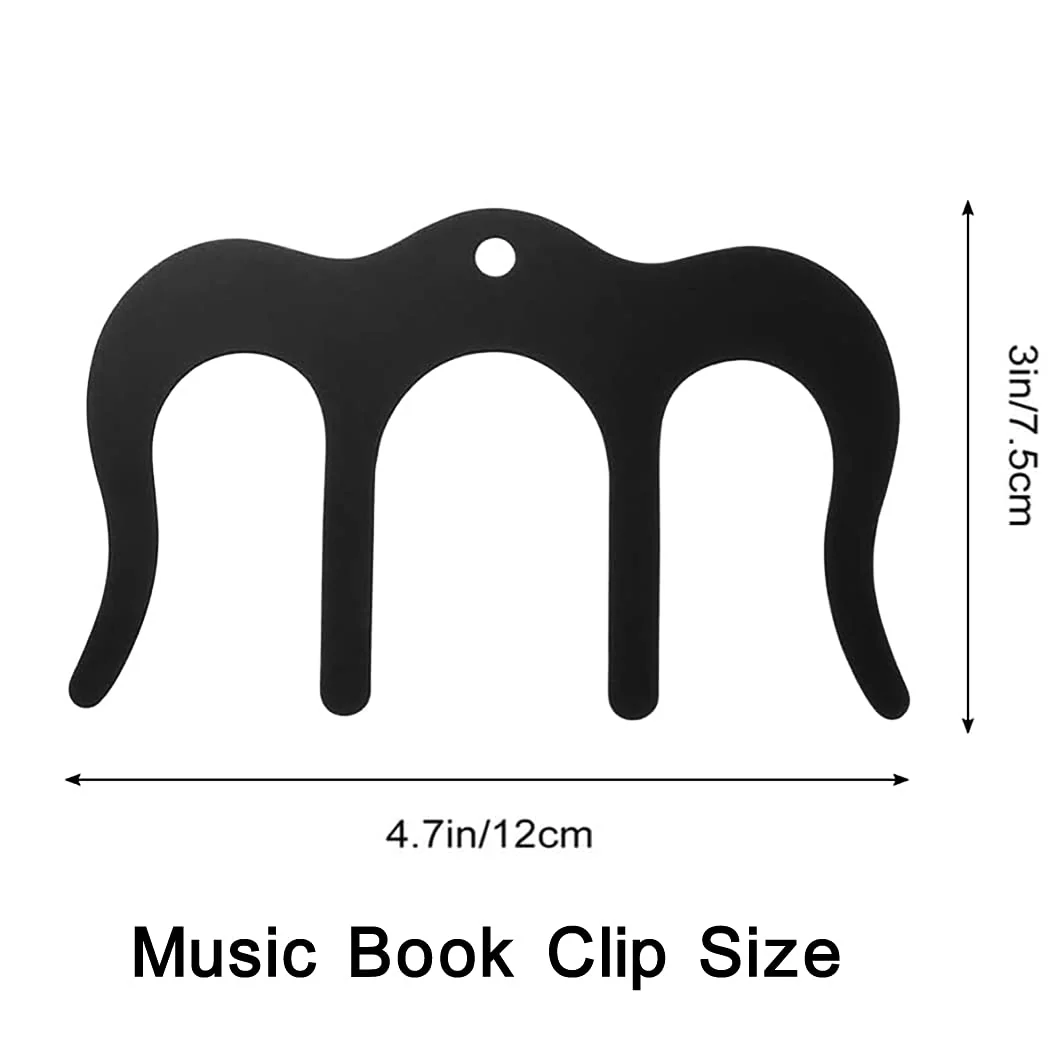 4 Pieces Music Book Clip- Page Holder for Sheet Music Stands, Pianos, Musicians - Image 2