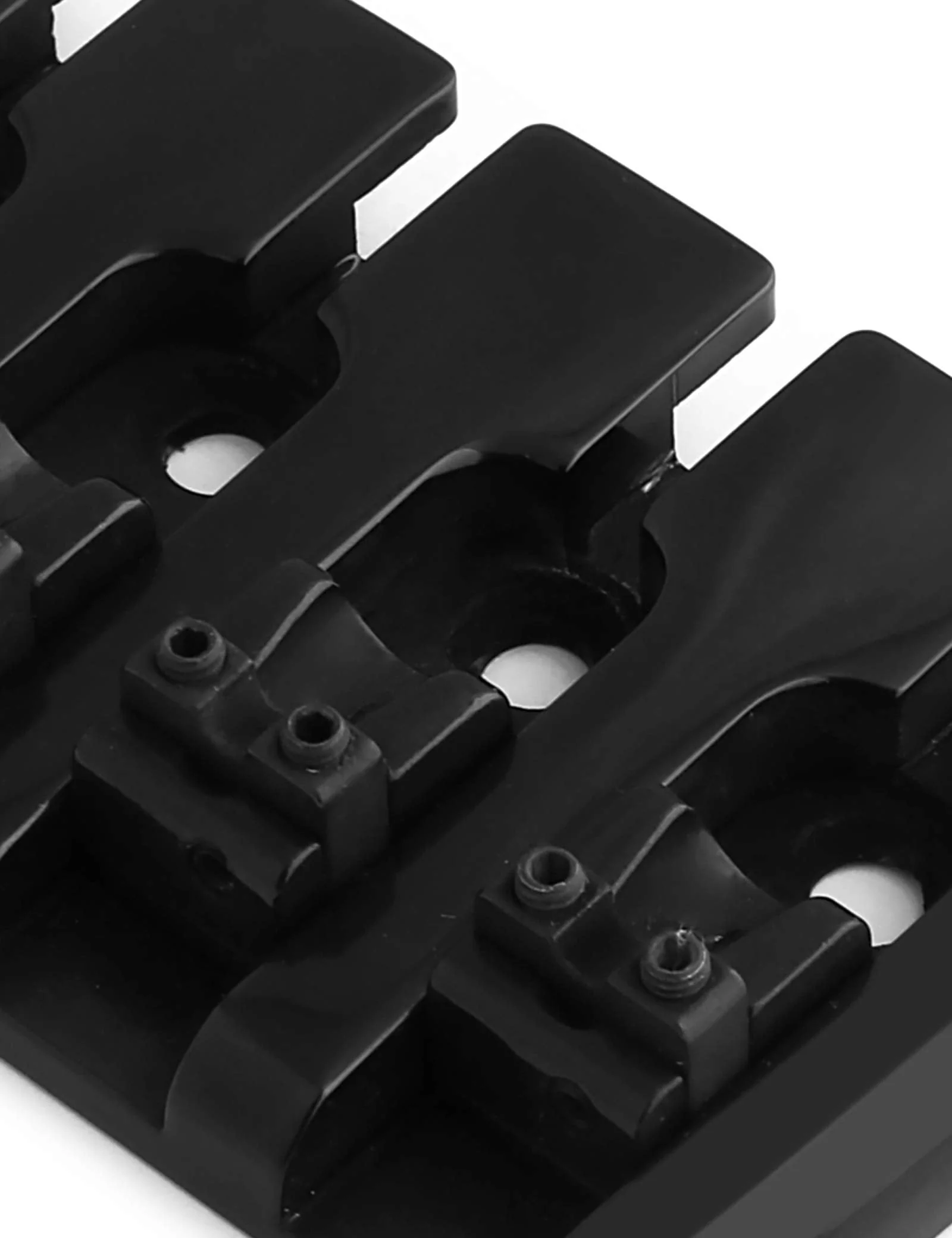 4 String Bass Bridge A Style Top Load Tailpiece with Zinc Saddles for Electric Jazz Bass P Bass Black High Mass. - Image 5