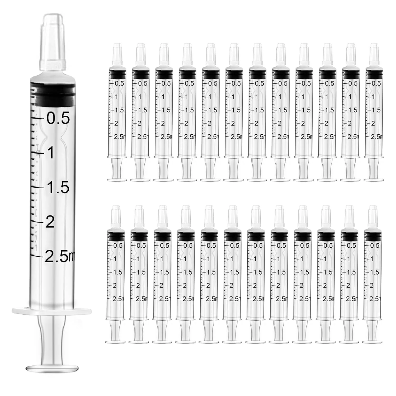 40 Stück Spritzen 2.5 ml, Einwegspritzen Ohne Nadel Kolostrum Spritze Dosierspritze Flüssigkeitsmaß Spritzen für wissenschaftliche Gießen, Nachfüllen, Füttern von Haustieren