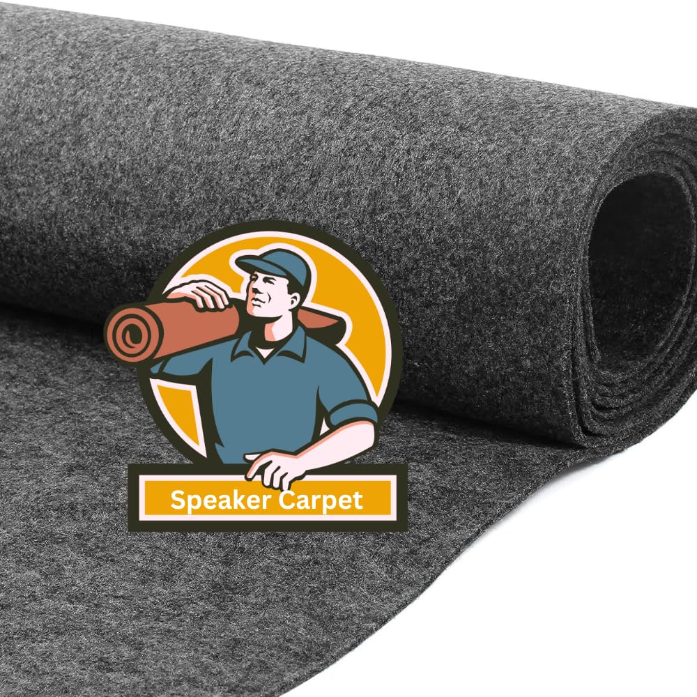 40" x 40" Speaker Box Carpet Car Sub Woofer Trunk Liner Felt Black Fabric for RV, Boat, Truck, Automotive Interior, Marine, Home Floor (Grey) 40" x 40" GREY