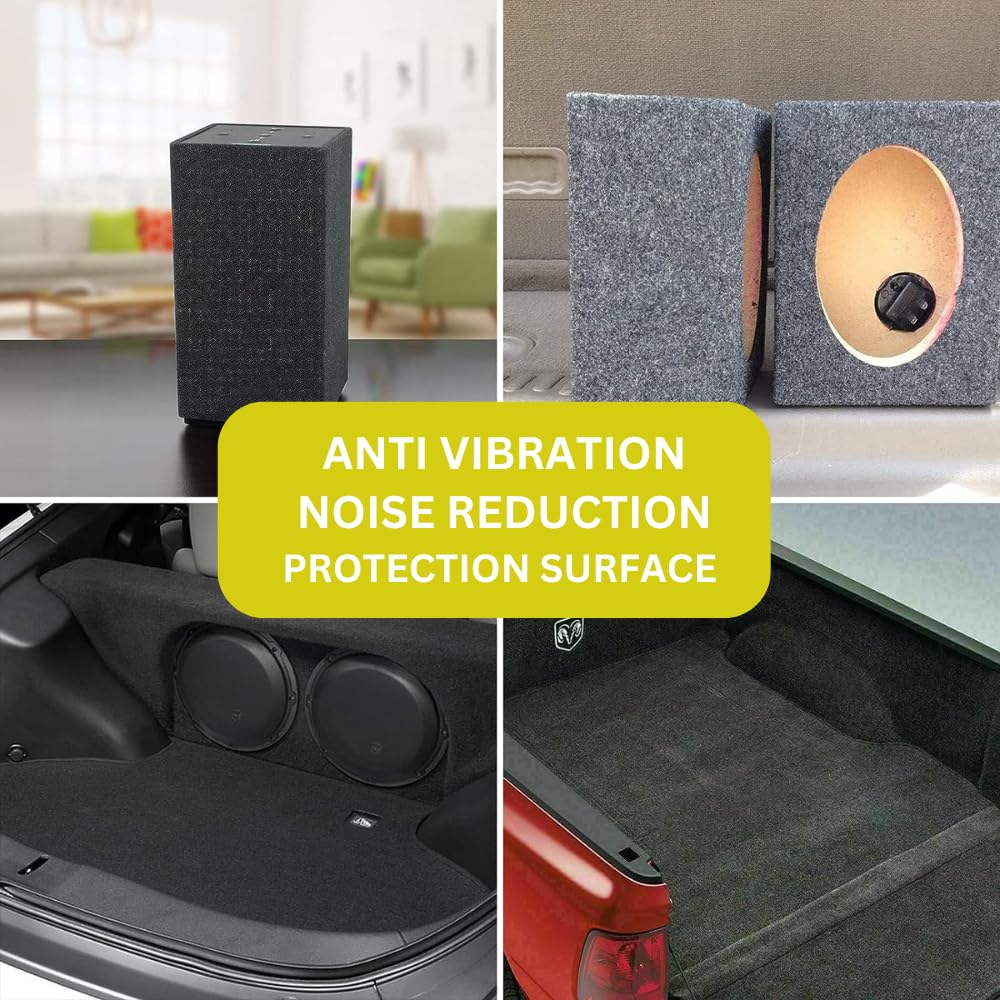 40" x 40" Speaker Box Carpet Car Sub Woofer Trunk Liner Felt Black Fabric for RV, Boat, Truck, Automotive Interior, Marine, Home Floor (Grey) 40" x 40" GREY - Image 4