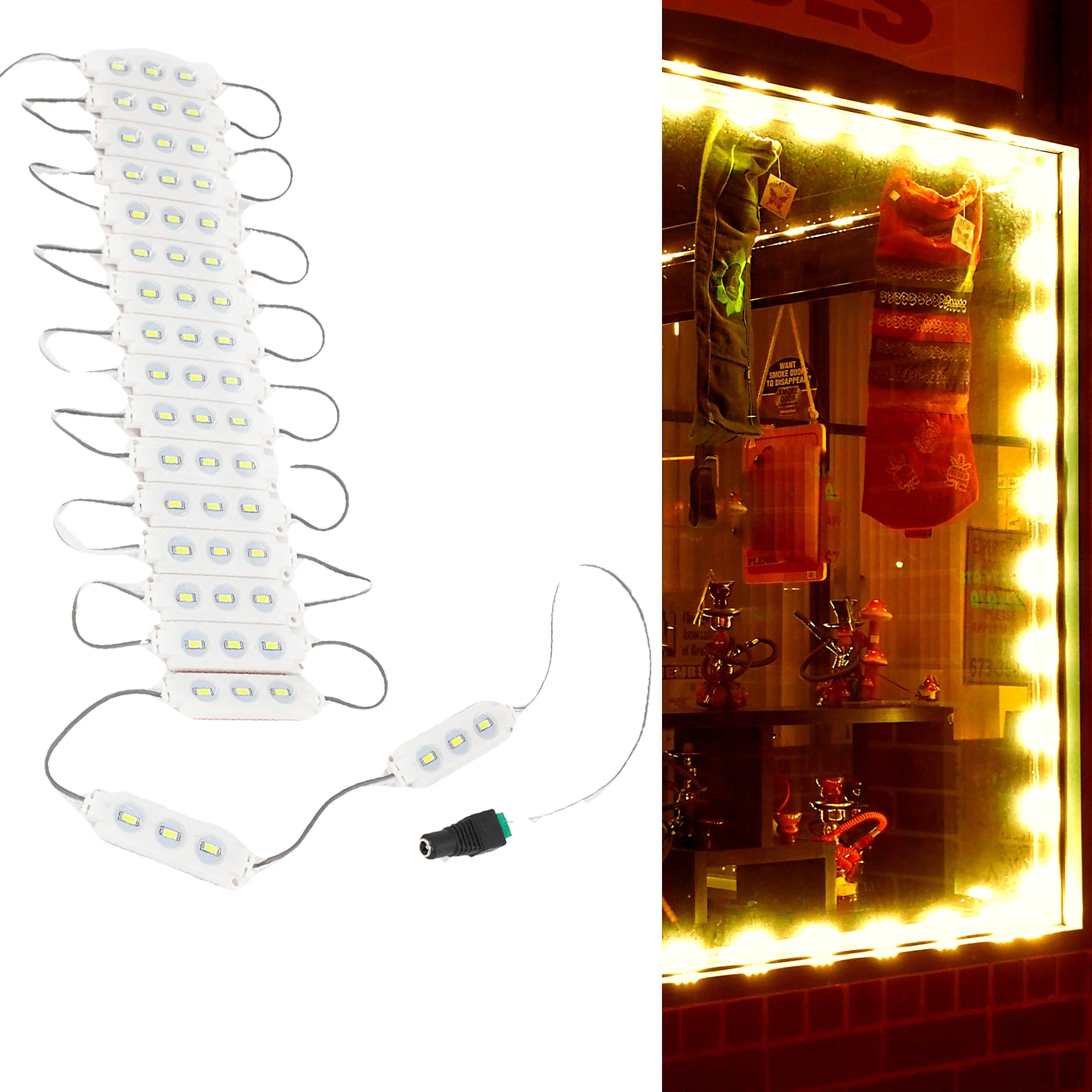 40ft Storefront Orange LED Light Super Bright 5630 Module with UL 12v 6 Amps AC Power Package - Image 2