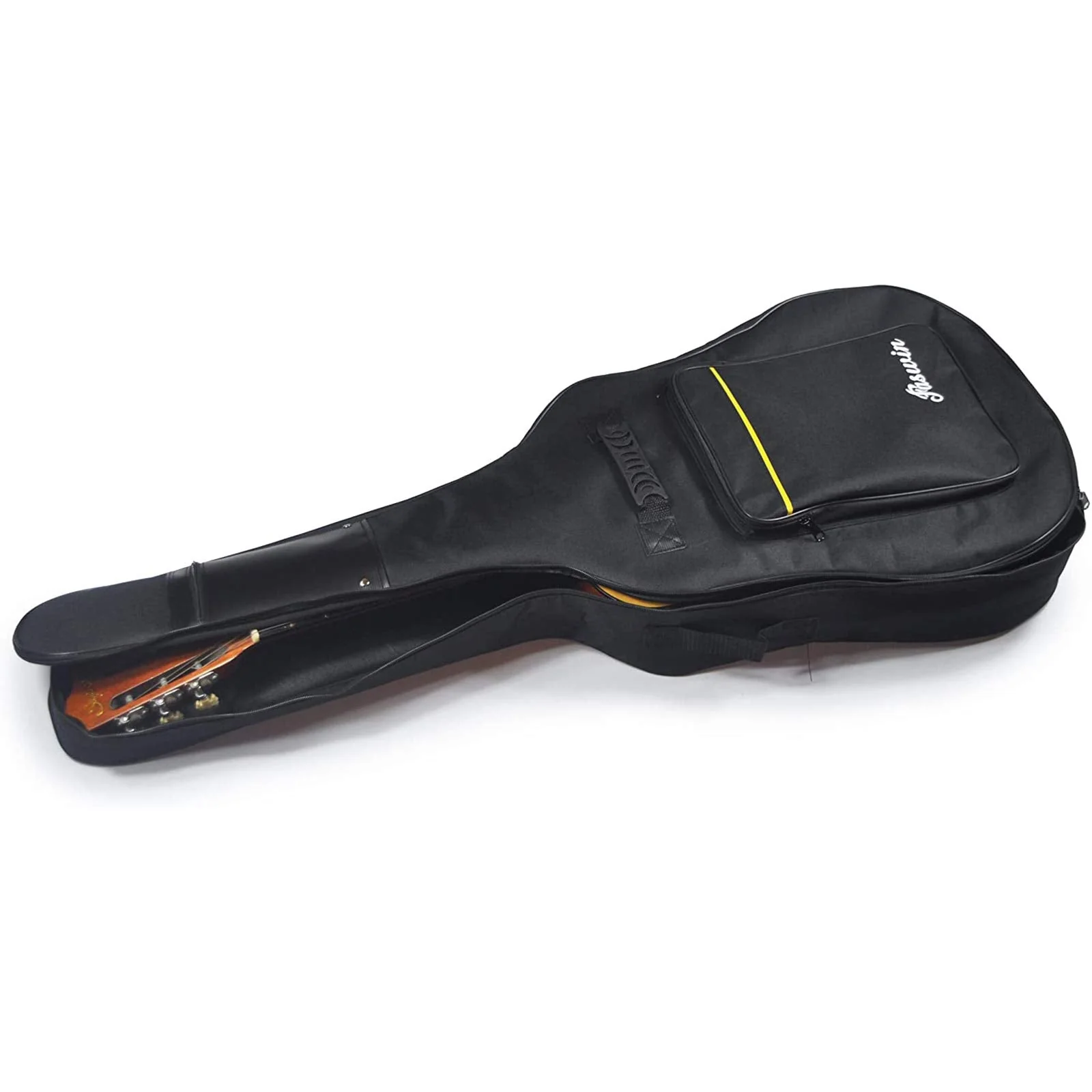 41 Inches Guitar Bag Dual Adjustable Shoulder Strap Acoustic Guitar Gig Bag, Guitar Case Waterproof Oxford Cloth 0.3 Inch Thicken Sponge Pad, Black - Image 4