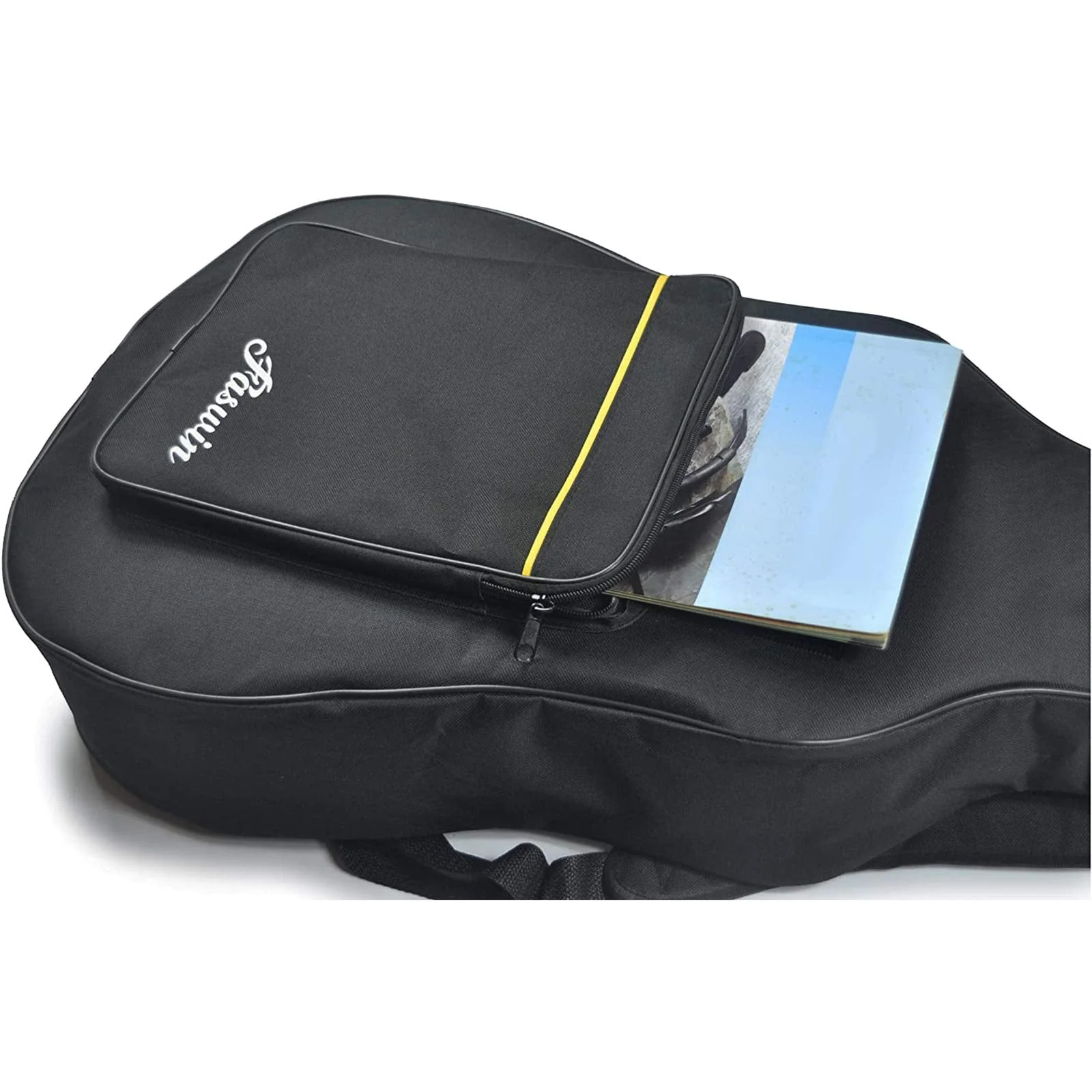 41 Inches Guitar Bag Dual Adjustable Shoulder Strap Acoustic Guitar Gig Bag, Guitar Case Waterproof Oxford Cloth 0.3 Inch Thicken Sponge Pad, Black - Image 5