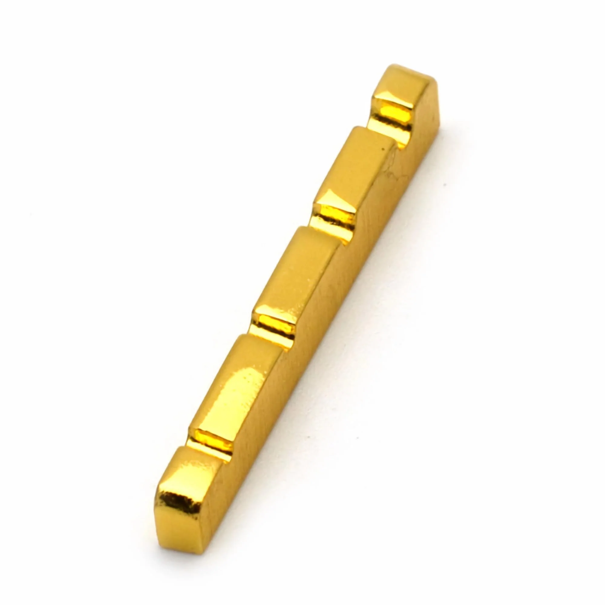 42mm Brass Nut for Electric Bass, High Grade 4 Strings Bass Guitar Nut Replacement (42 * 3 * 5.5~4.5mm) 42*3*5.5~4.5mm