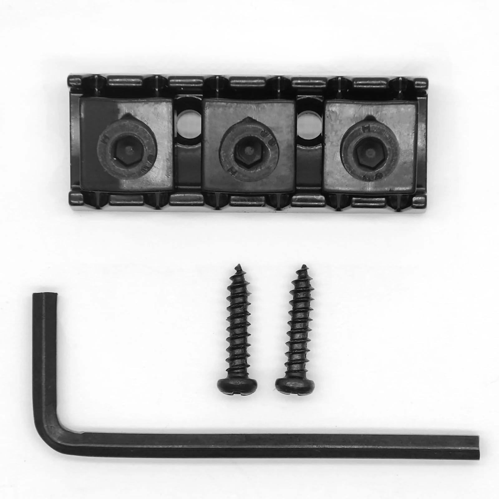 42mm Guitar Metal Locking Nut String Lock for Floyd Rose Style Electric Guitar Tremolo Double Lock System (Black) Black - Image 2