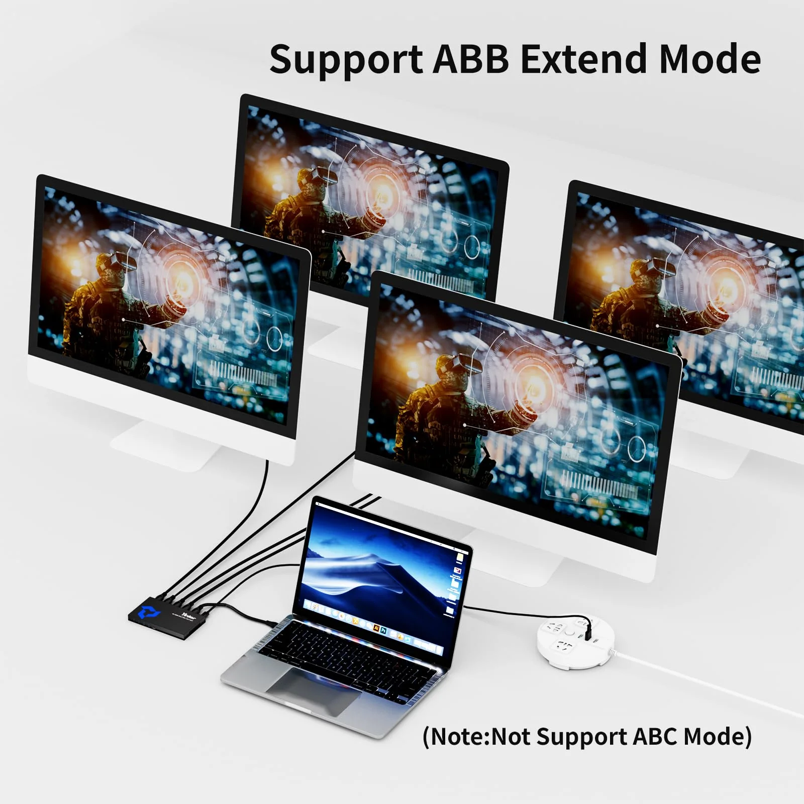 4K HDMI Splitter 1 in 4 Out, 4K@30Hz 1x4 Slim HDMI Splitter for Multiple Monitors, 1 to 4 USB Powered Splitter Only Duplicate/Mirror for PS4 Fire Stick HDTV - Image 4