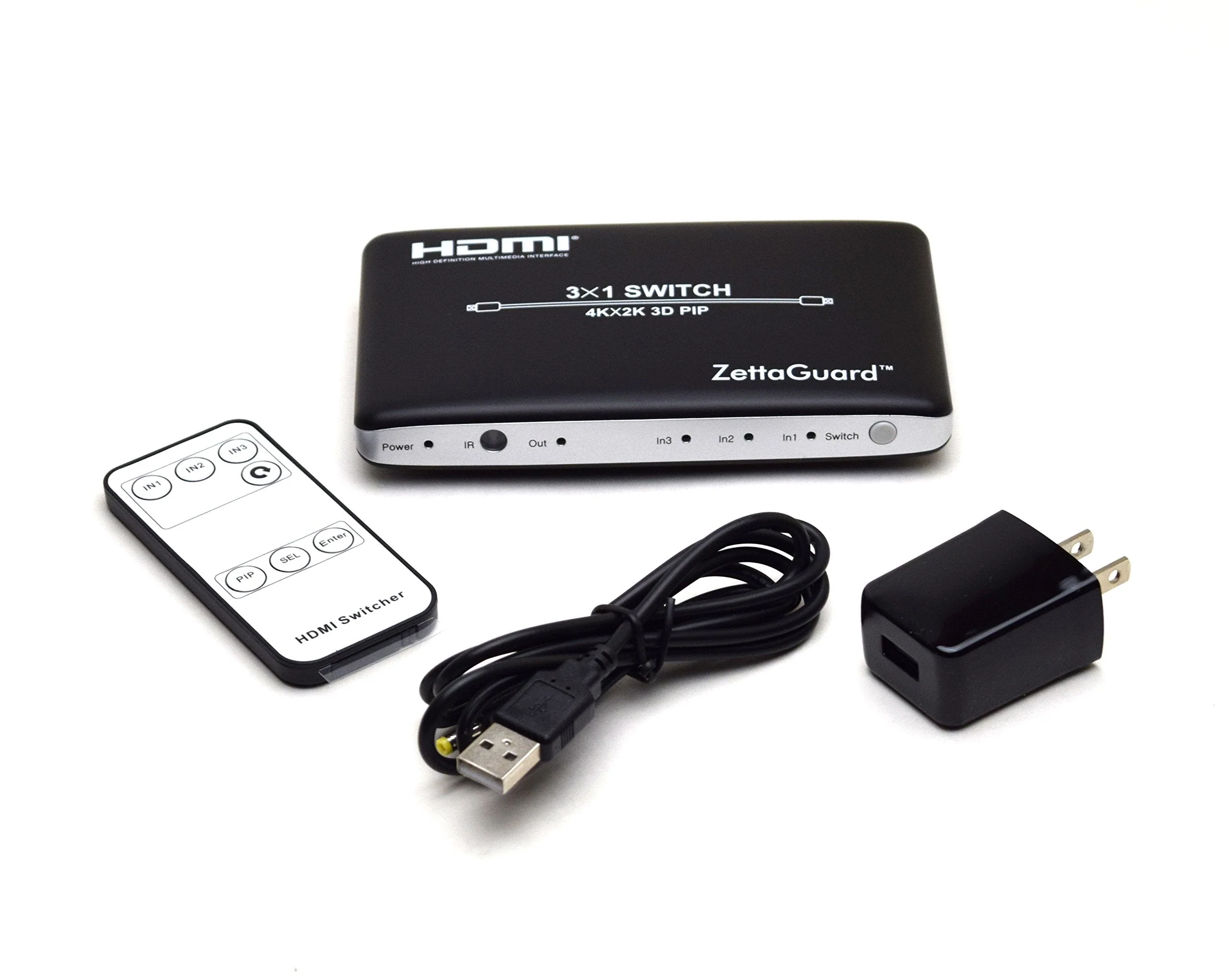 4K x 2K 3 Port 3 x 1 HDMI Switch with PIP(Picture in Picture) and IR Wireless Remote Control, HDMI Splitter Switcher Hub Port Switches (ZW310) - Image 6