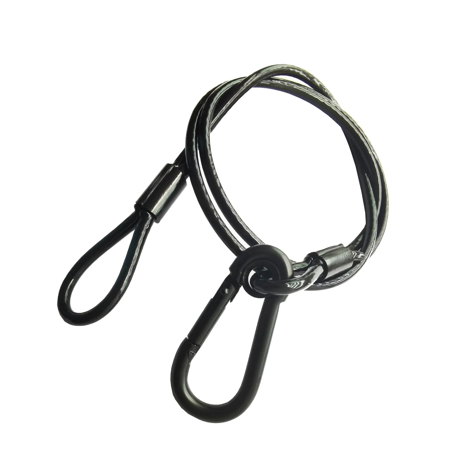4Pack Black Chain Hanging Safety Cables with Hook Truss Clamps for Lights, Stainless Steel Lanyard Stage Lights Safety Chains, Security Cable with Loops(Diameter 4mm/0.16'',Length 85cm/34'',Load 60lb - Image 4