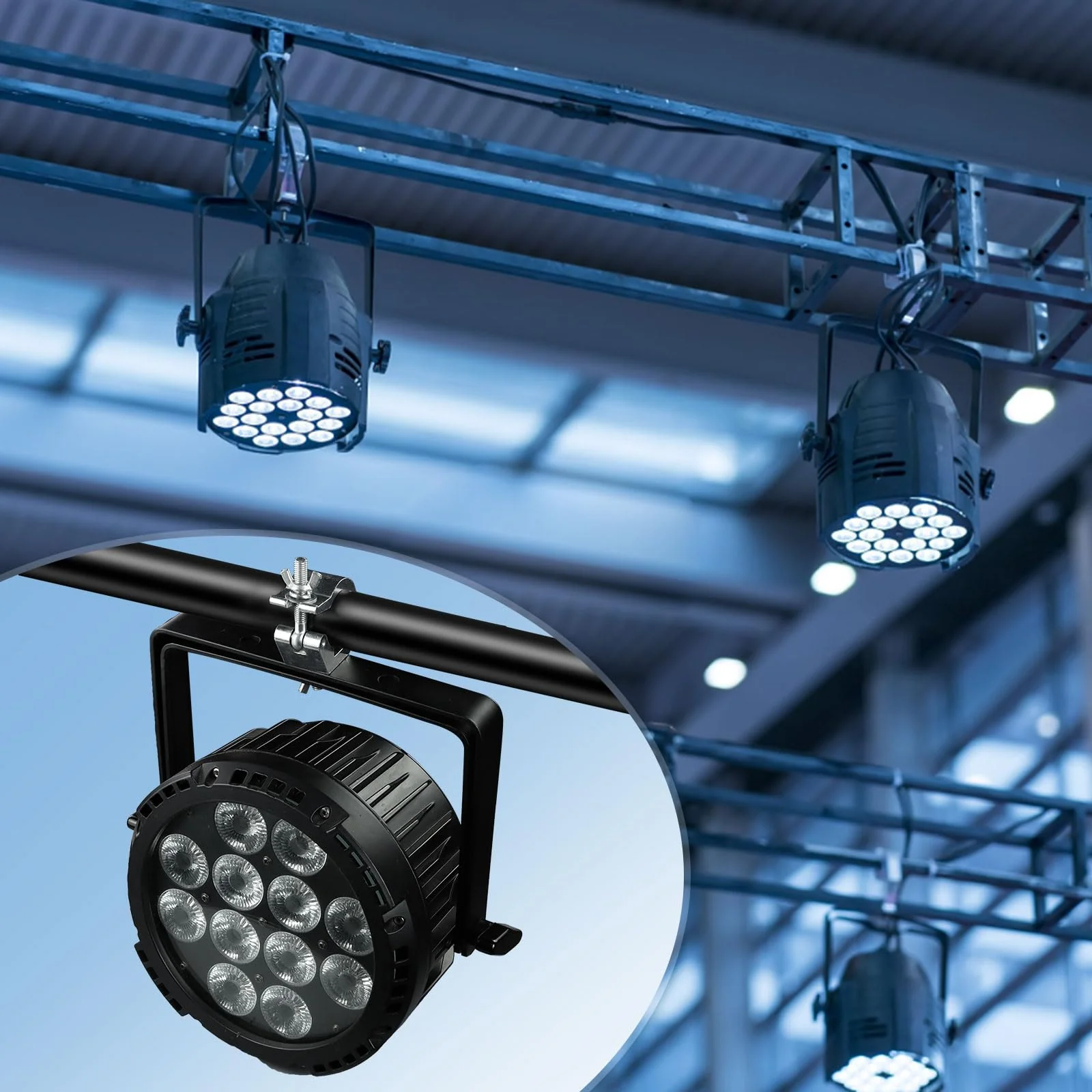 4PackS Stage Light Clamps Hooks Thickened Reinforced, Aluminum Alloy Heavy Duty 220lb/100kg, Fit 1.1~1.26 Inch(28mm-32mm) OD Tube/Pipe for DJ Lighting Par Lights Spot Light 28-32mm&220lb - Image 5