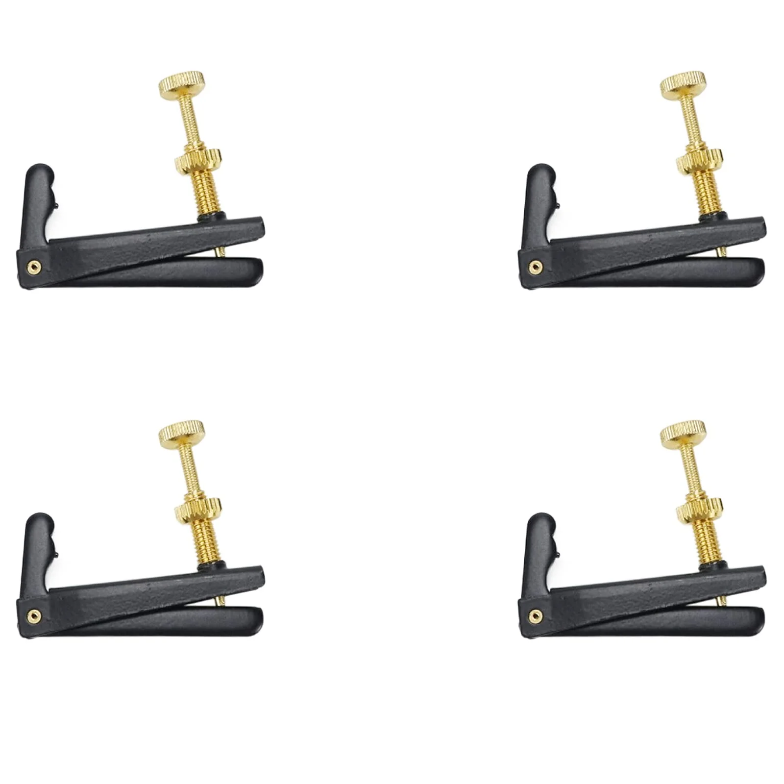 4Pcs Cello Fine Tuners for 3/4 4/4 Cello String Adjusting (Black)